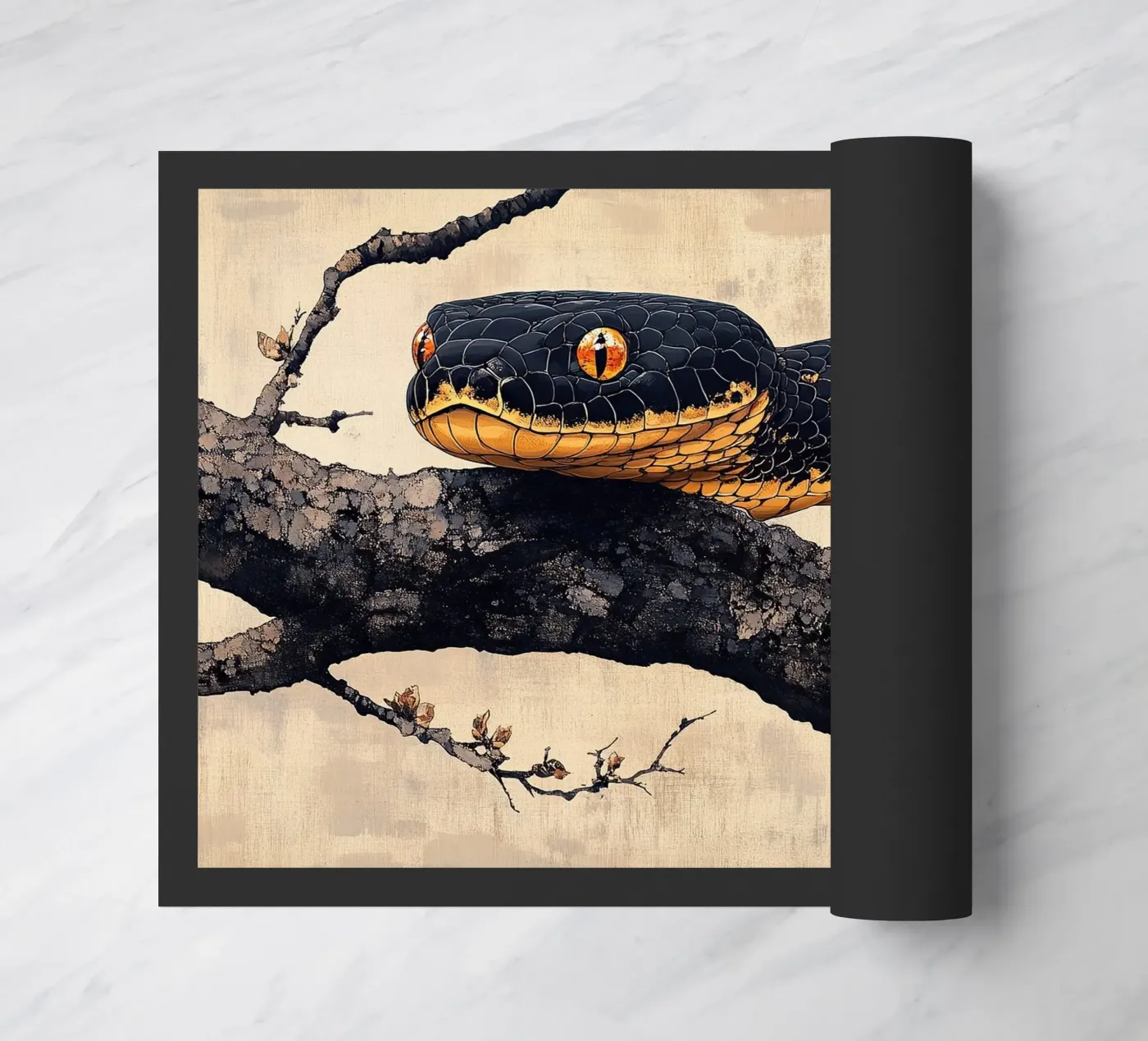 Snake Fußmatte von Nikis Art Studio