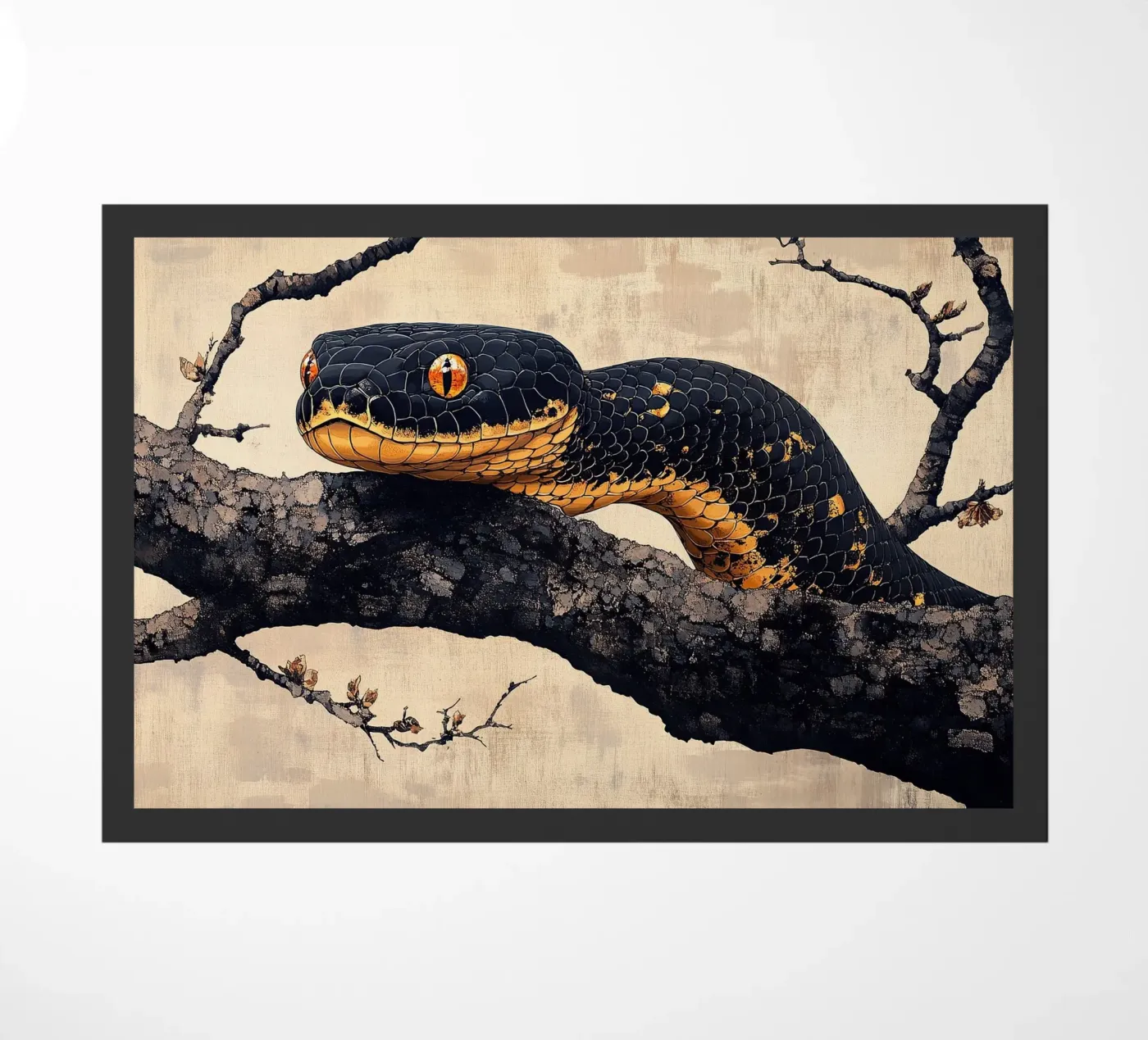 Snake Fußmatte von Nikis Art Studio