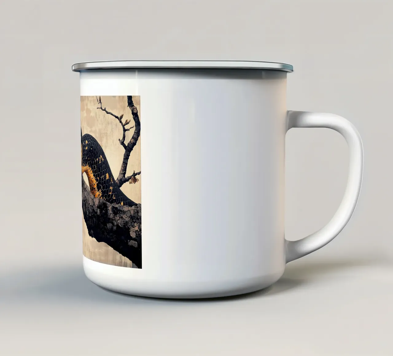 Serpente tazza in smalto da Nikis Art Studio