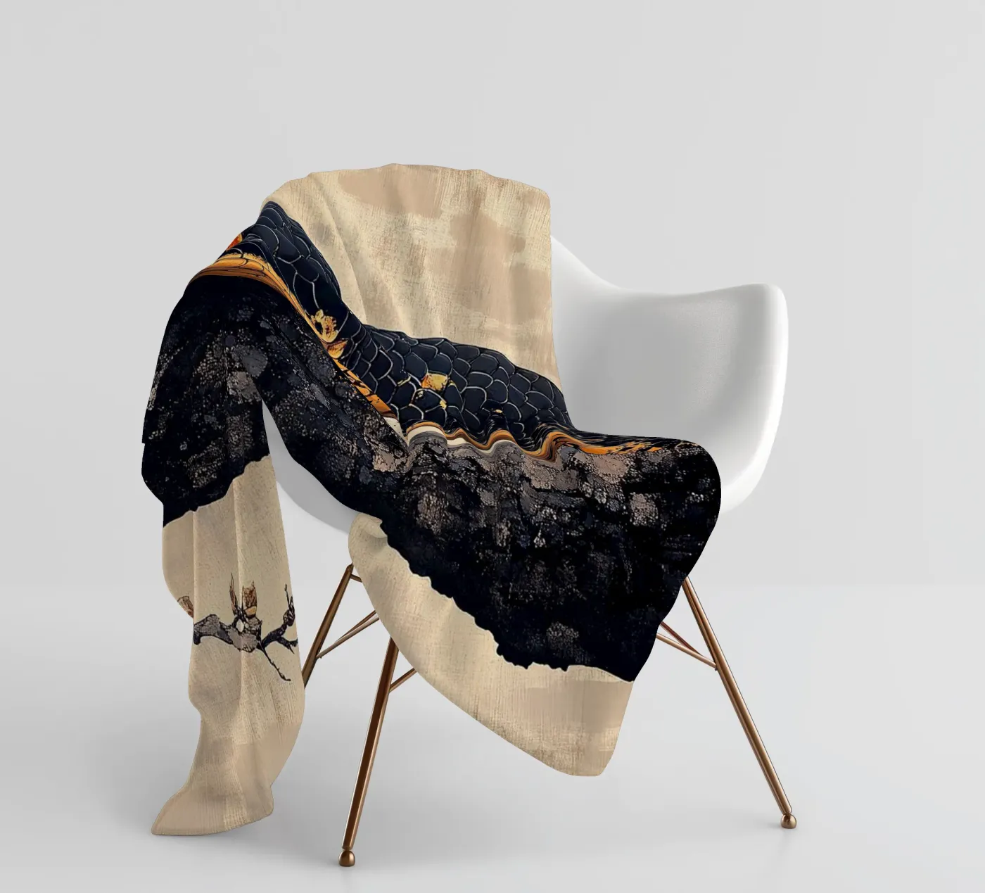 Serpent plaid polaire de Nikis Art Studio