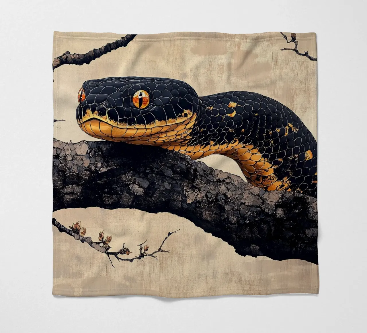 Serpente coperta in pile da Nikis Art Studio