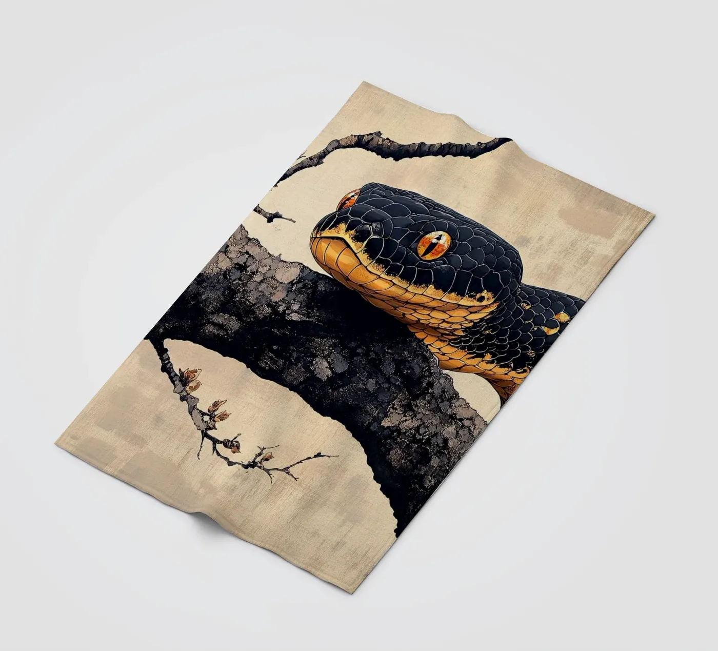 Serpent plaid polaire de Nikis Art Studio