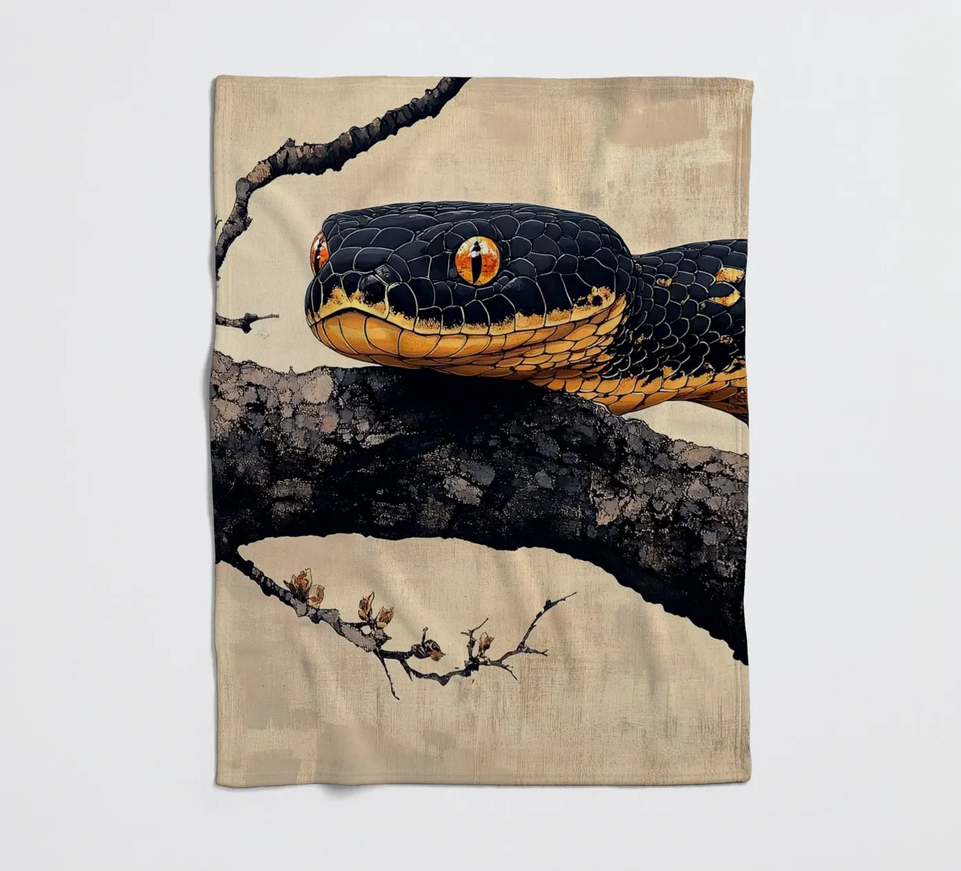 Serpent plaid polaire de Nikis Art Studio