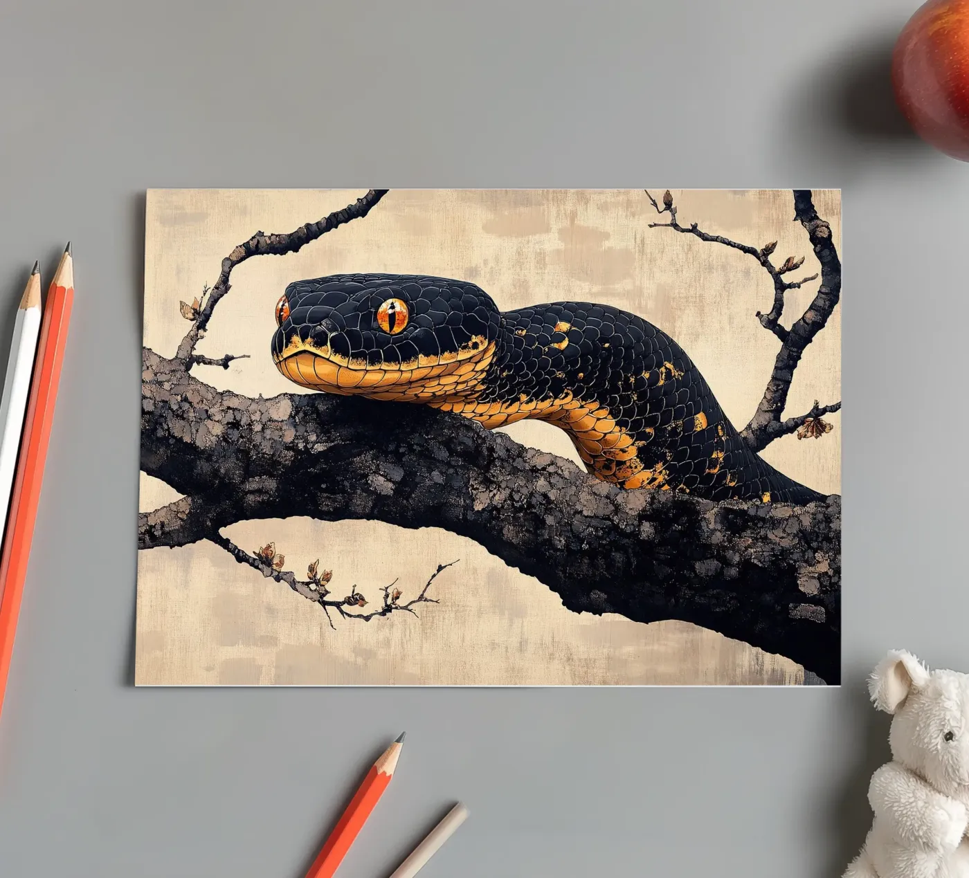 Snake Stickerbogen von Nikis Art Studio
