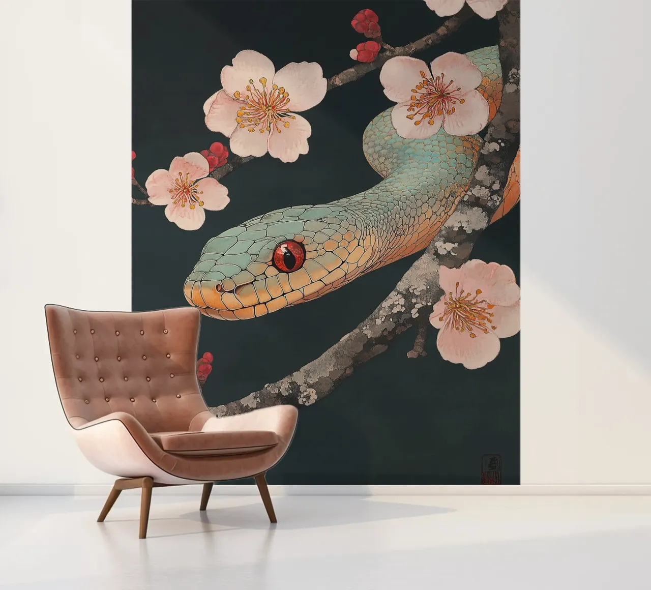 Slang fotobehang van Nikis Art Studio