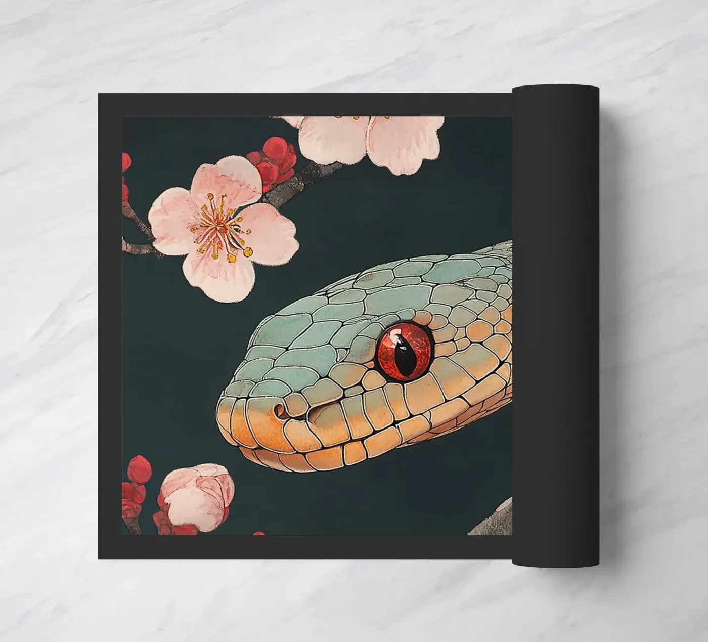 Snake Fußmatte von Nikis Art Studio