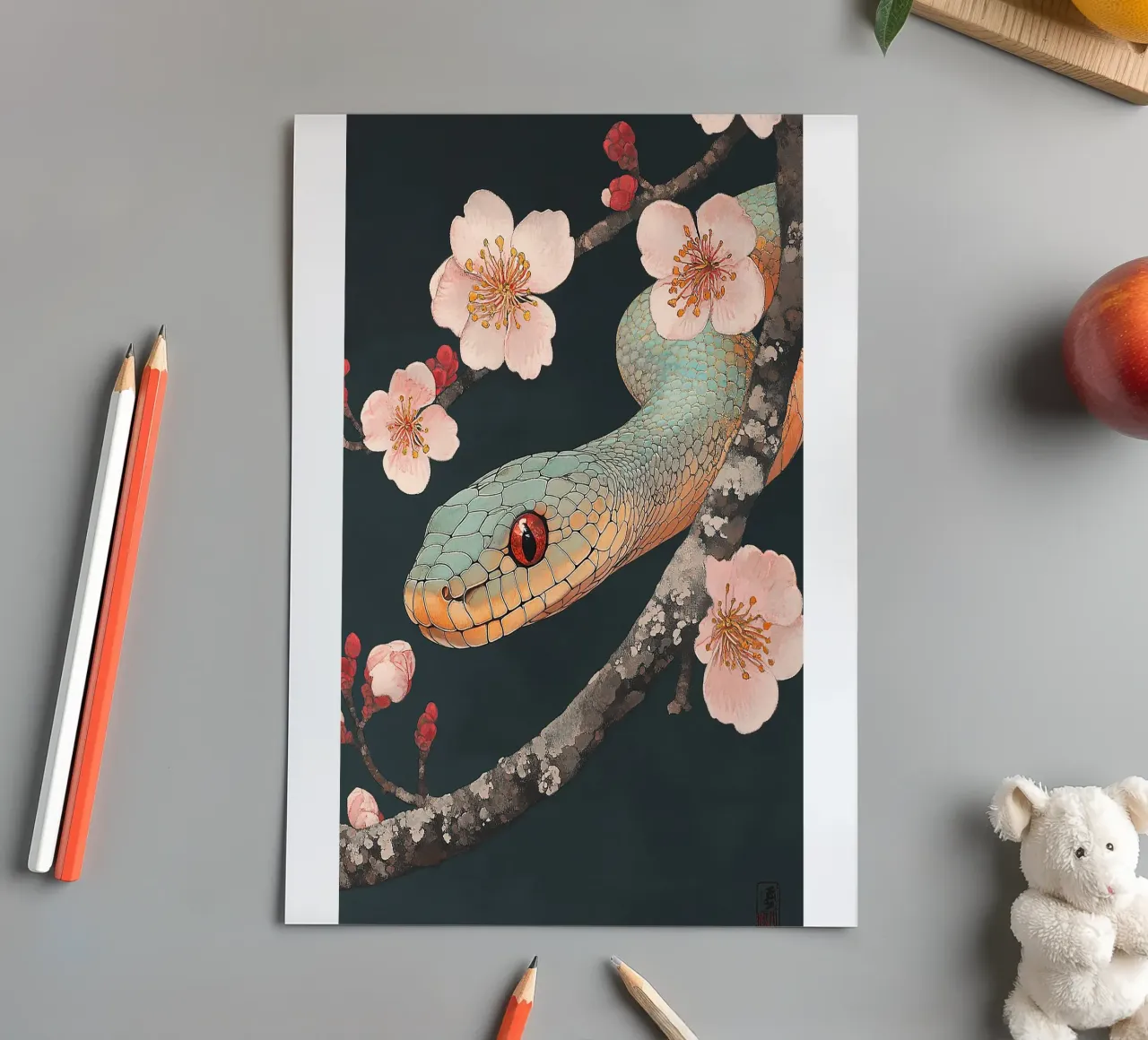 Snake sticker sheet by Nikis Art Studio