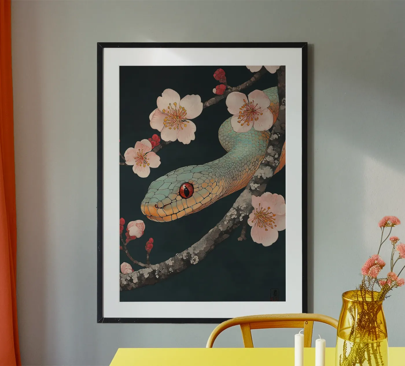 Snake poster by Nikis Art Studio
