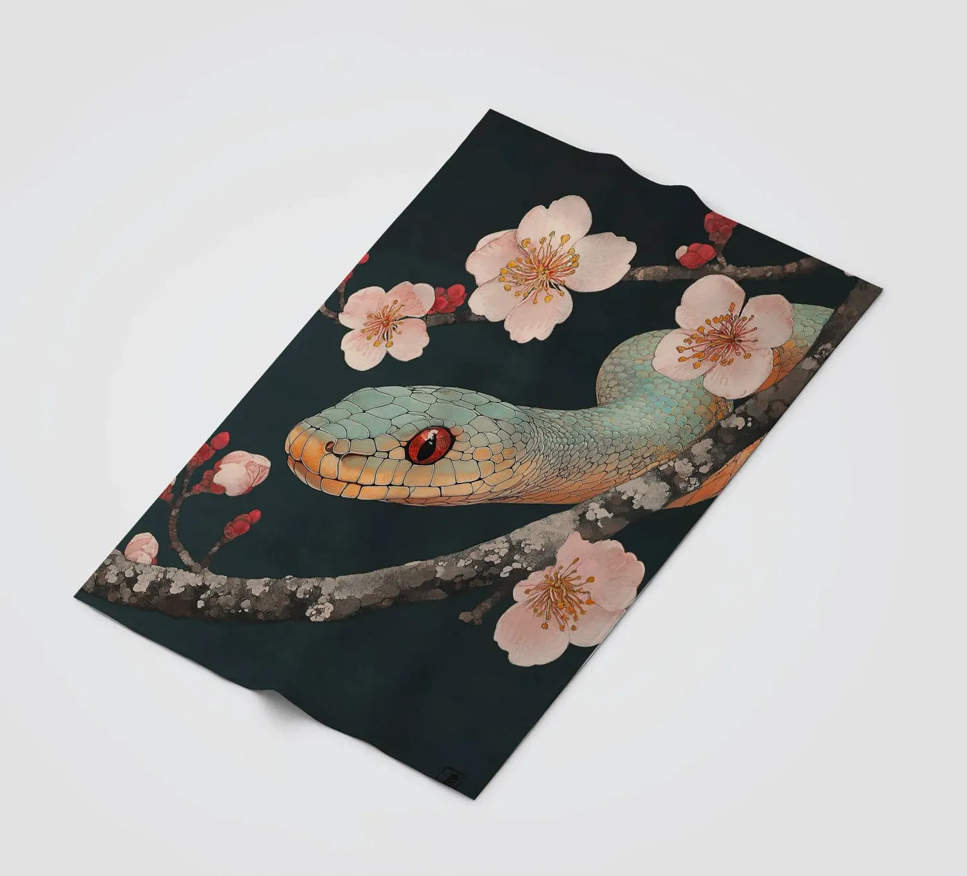 Serpent plaid polaire de Nikis Art Studio