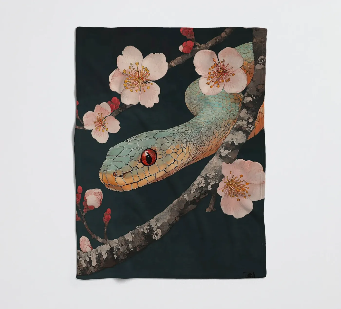 Serpent plaid polaire de Nikis Art Studio