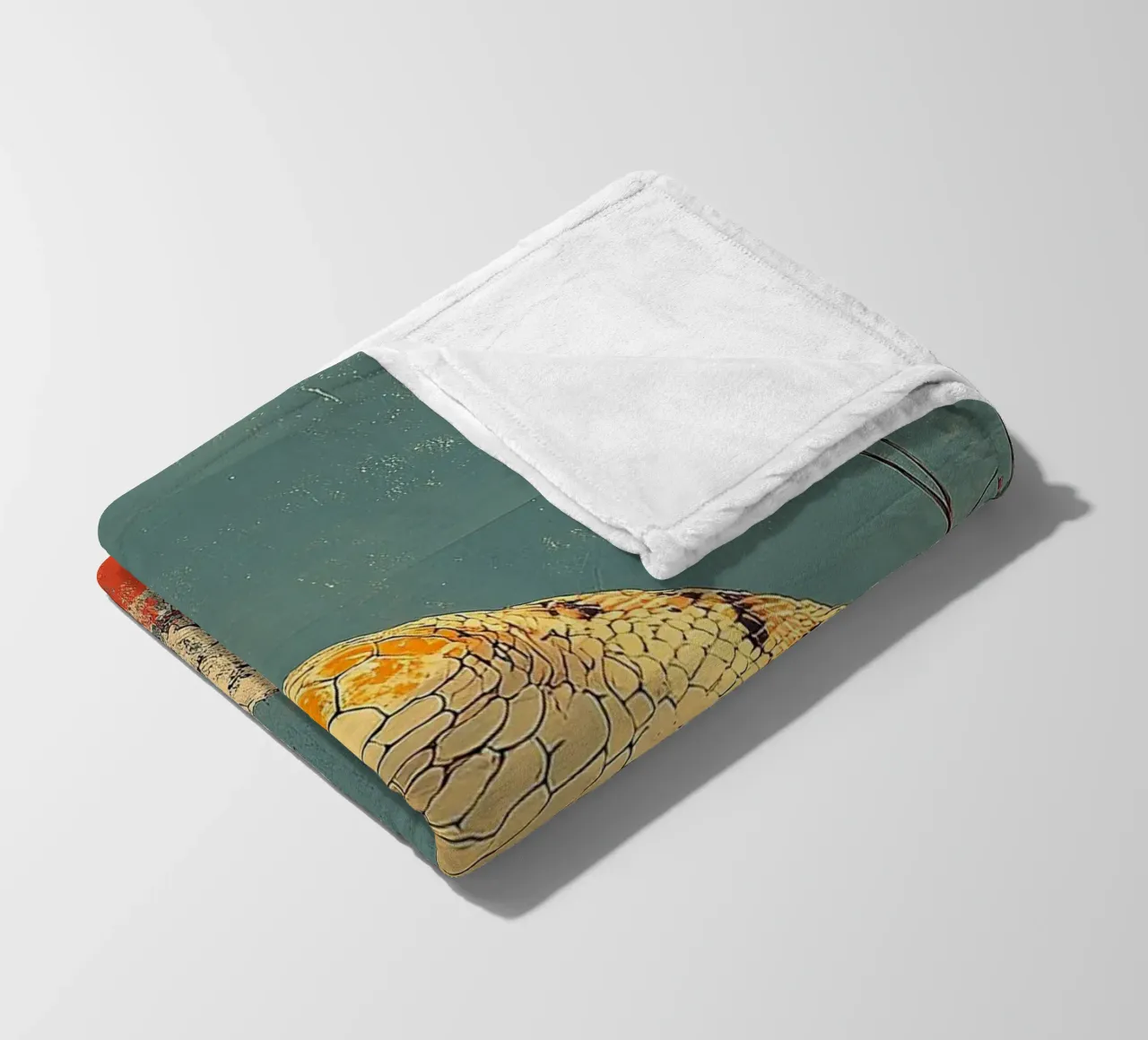 In the shadow of the snake: The silent danger fleece blanket by Nikis Art Studio