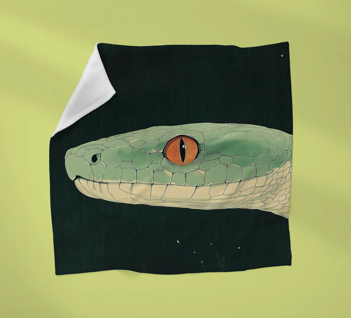 Snake fleece blanket by Nikis Art Studio