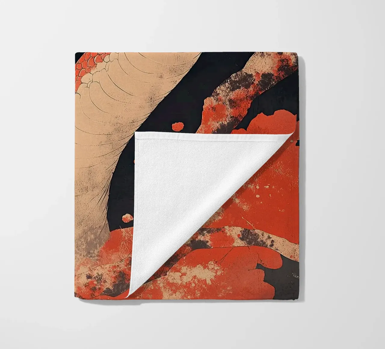 Snake beach towel by Nikis Art Studio