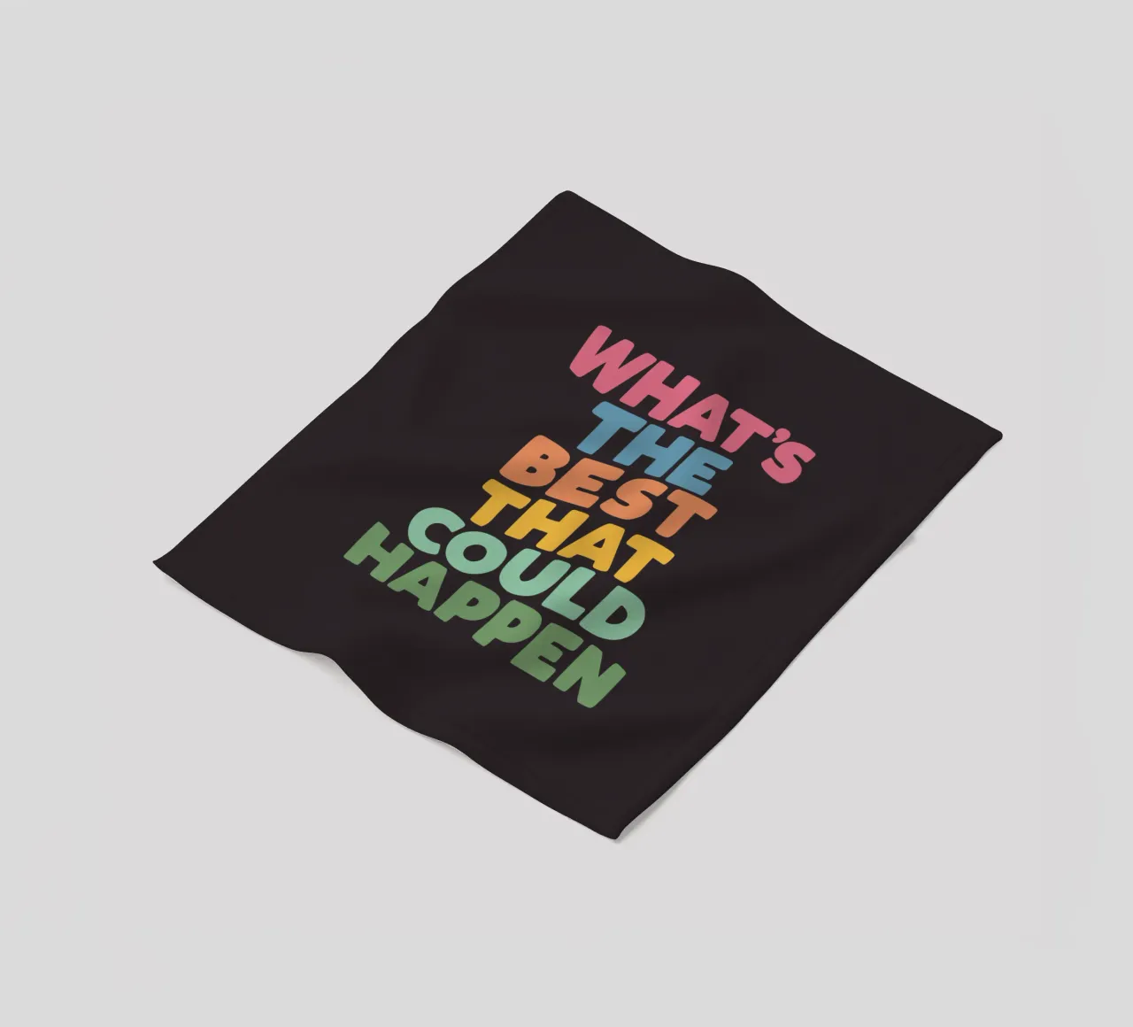 Het beste dat kon gebeuren Typografie Ontwerp fleecedeken van THE MOTIVATED TYPE