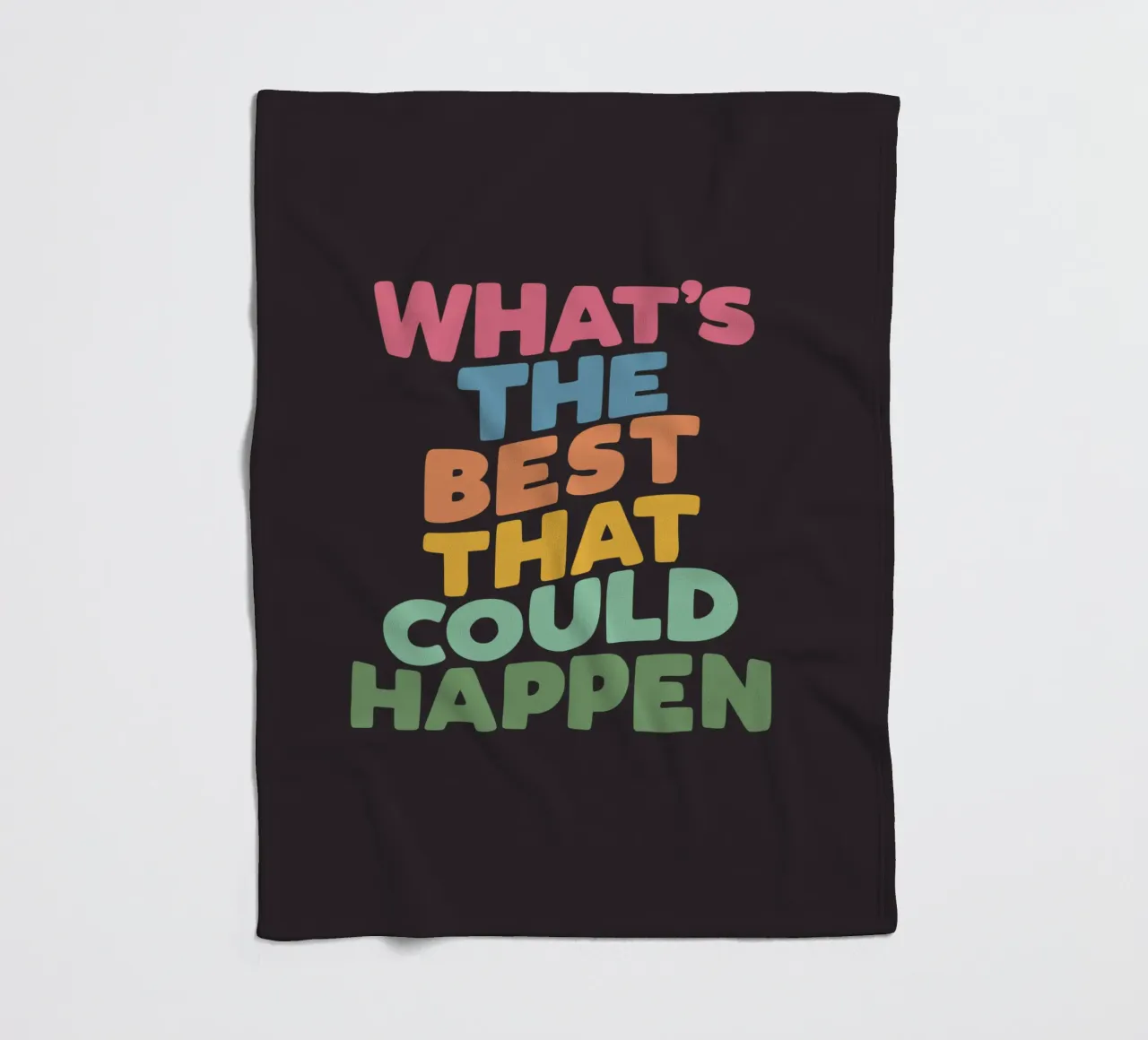 Het beste dat kon gebeuren Typografie Ontwerp fleecedeken van THE MOTIVATED TYPE