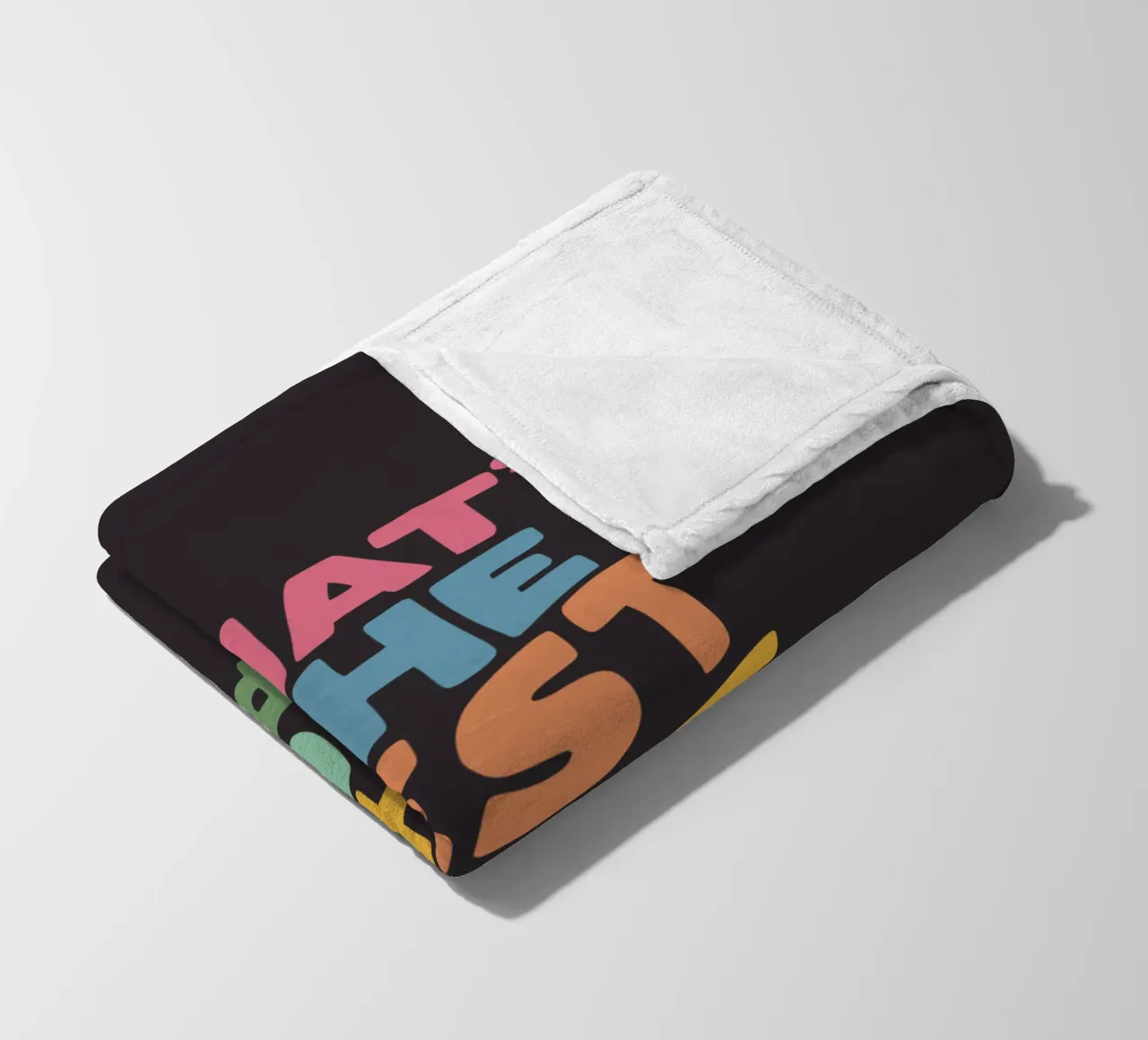 Het beste dat kon gebeuren Typografie Ontwerp fleecedeken van THE MOTIVATED TYPE