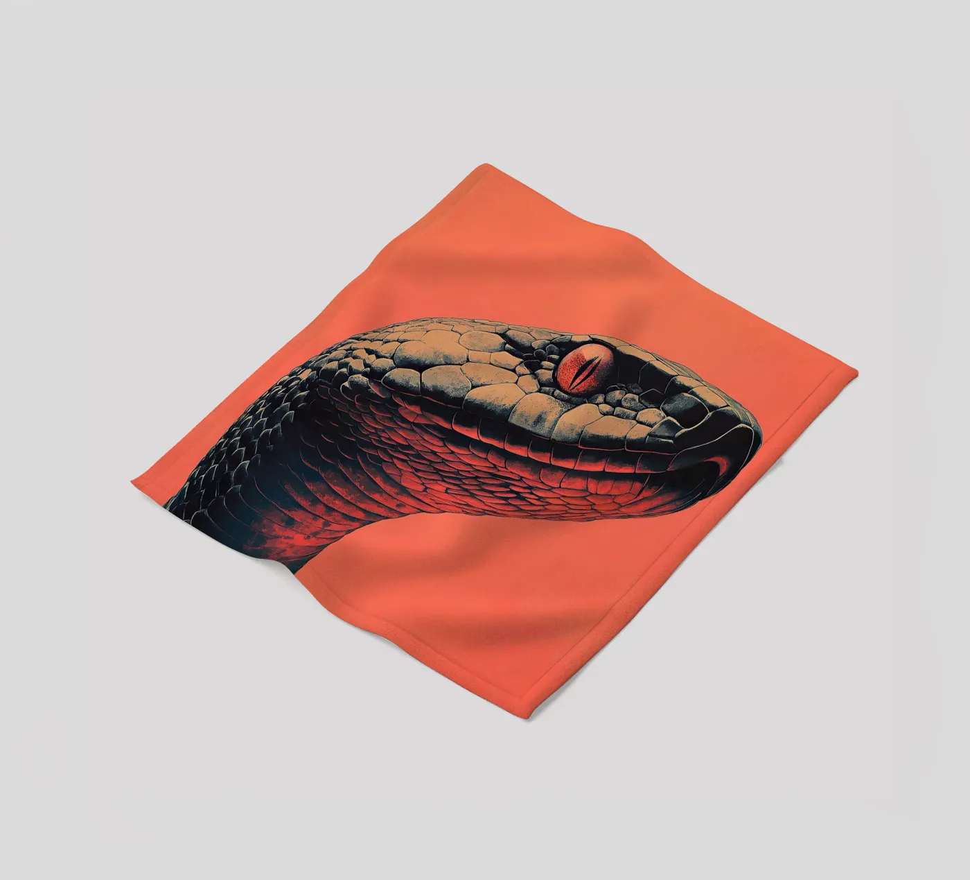 Snake fleece blanket by Nikis Art Studio