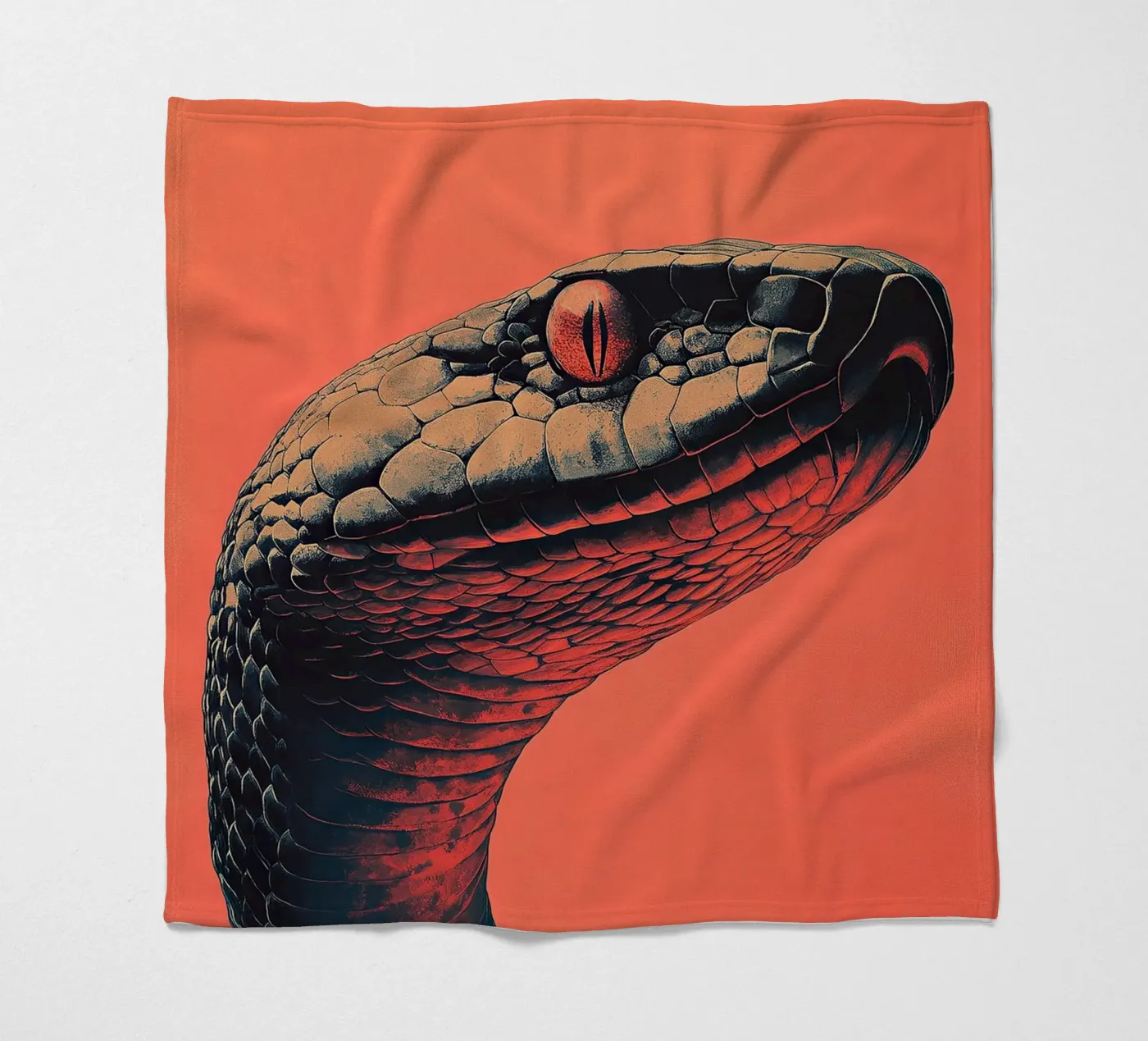 Snake fleece blanket by Nikis Art Studio