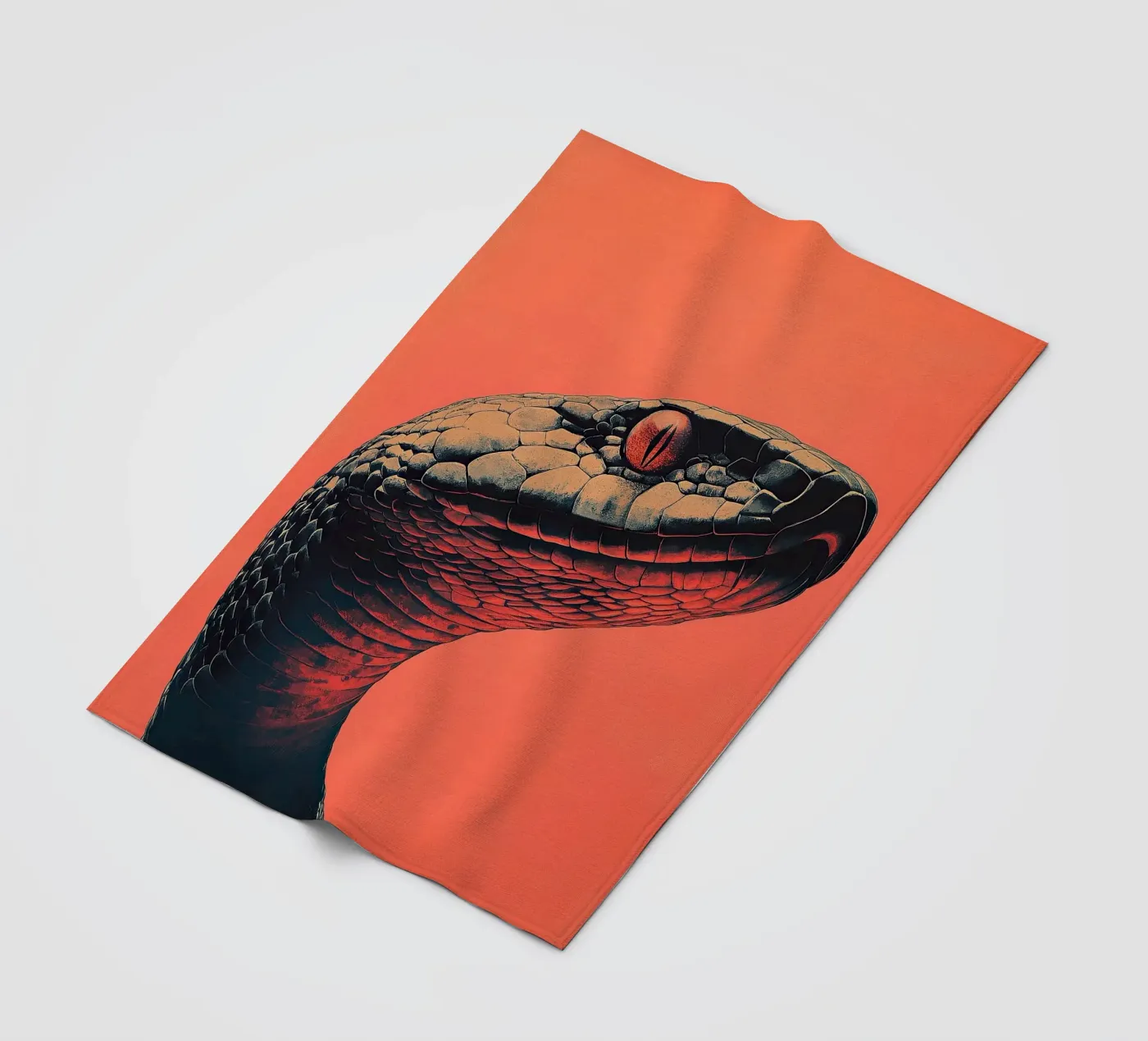 Snake fleece blanket by Nikis Art Studio
