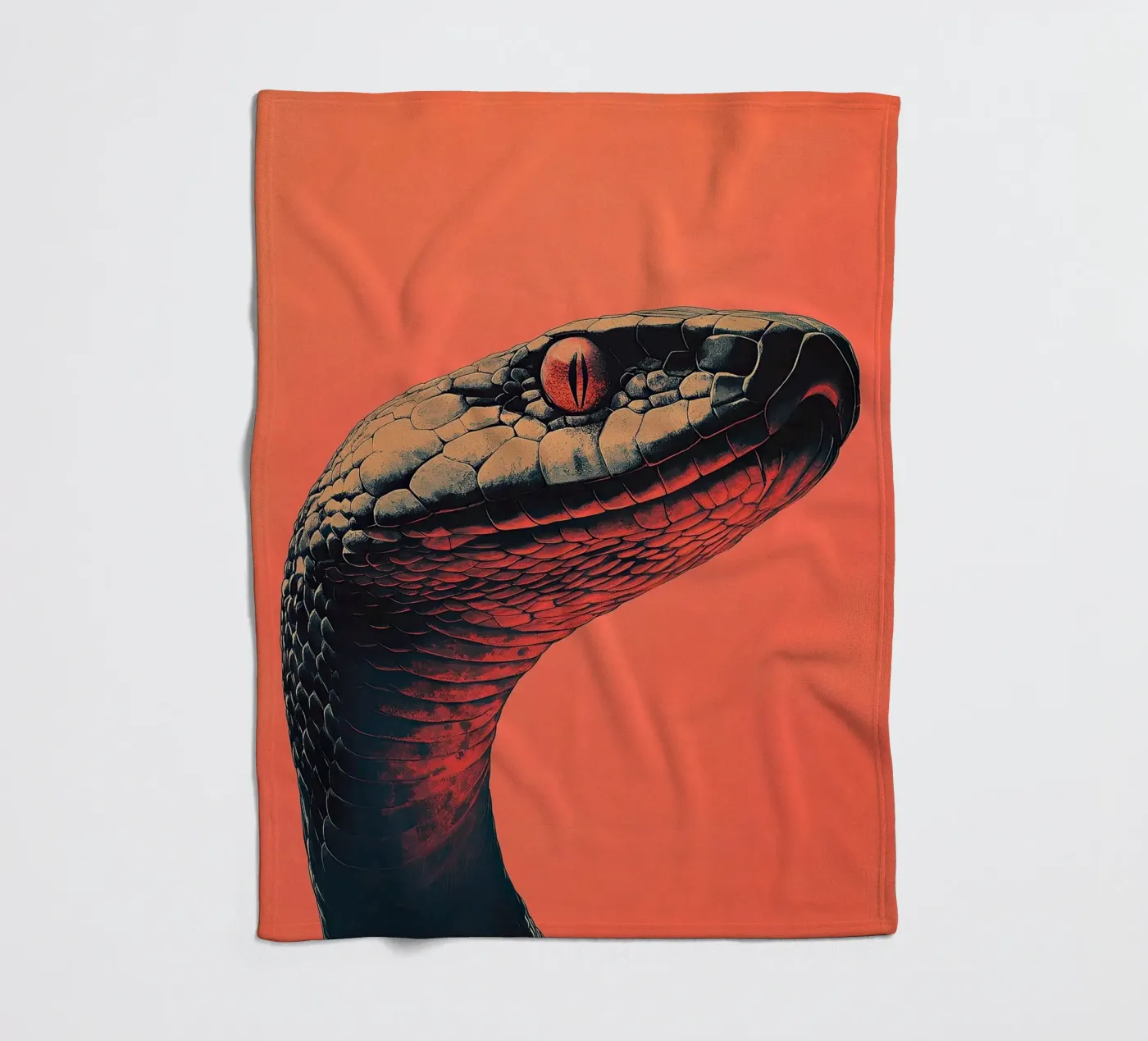 Snake fleece blanket by Nikis Art Studio