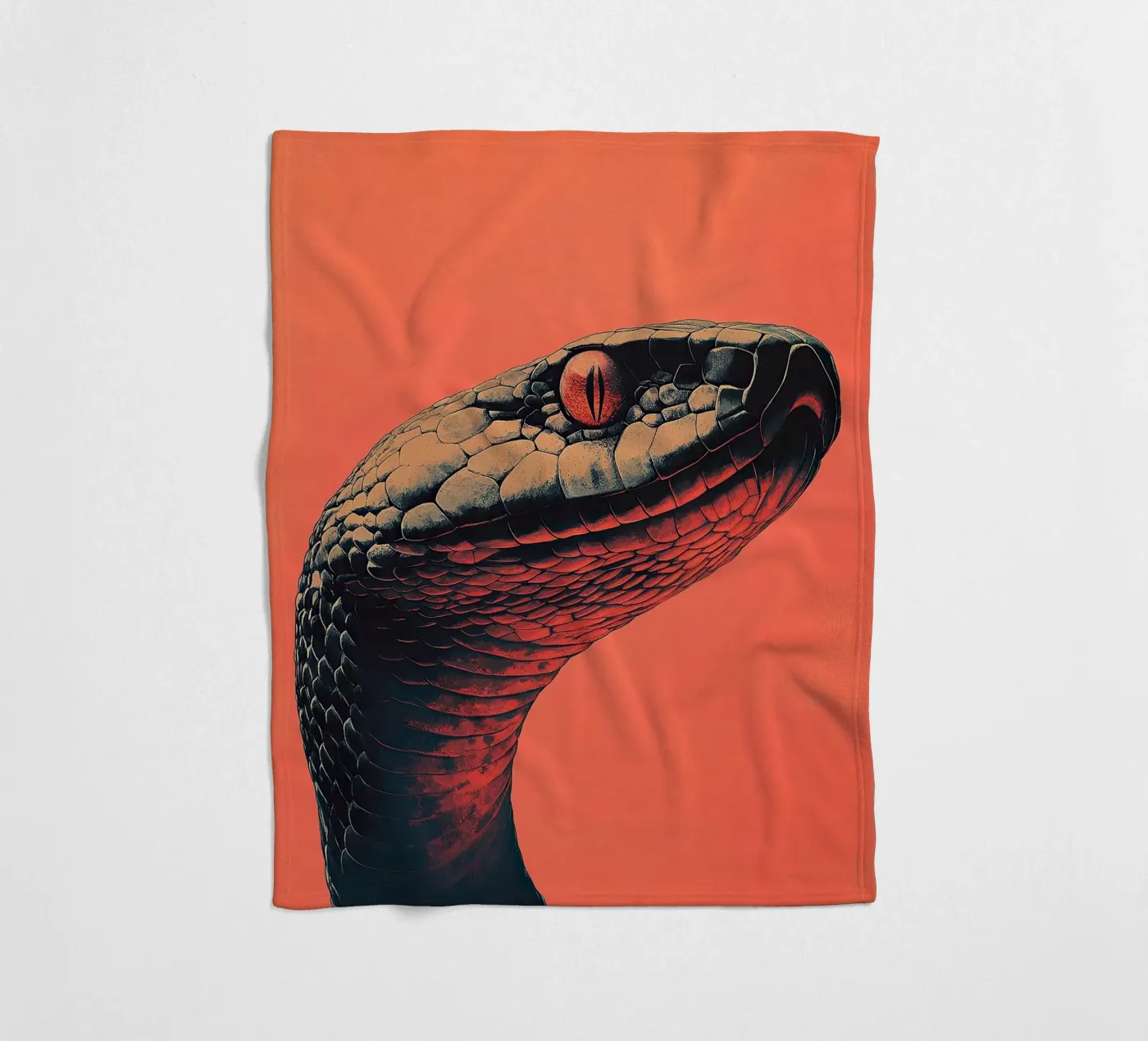 Snake fleece blanket by Nikis Art Studio