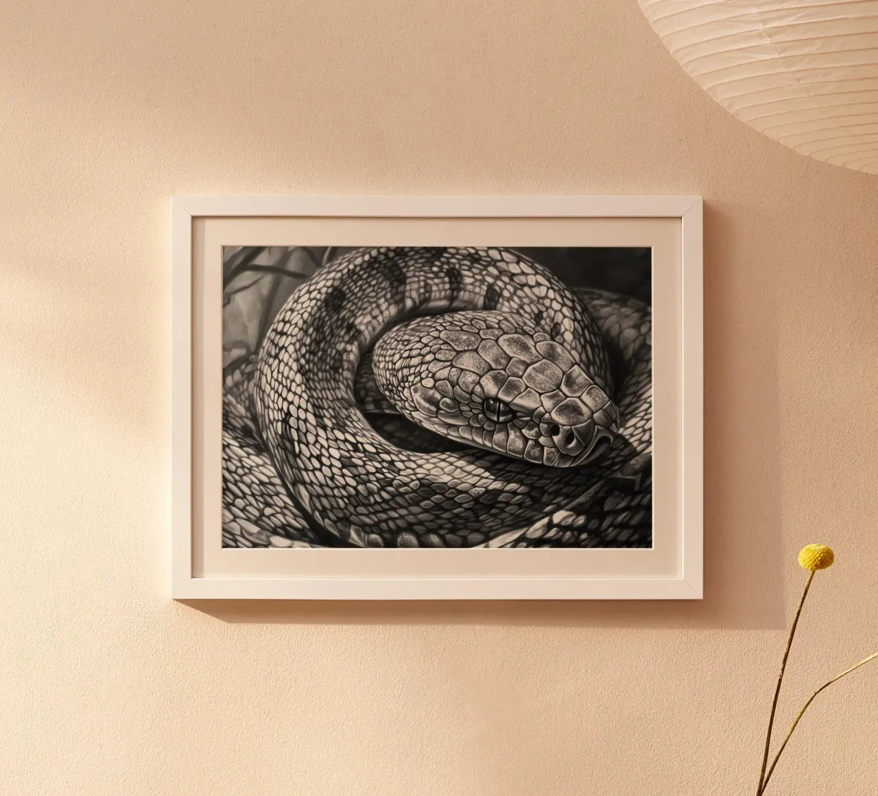 In the shadow of the snake: The silent danger hahnemühle by Nikis Art Studio