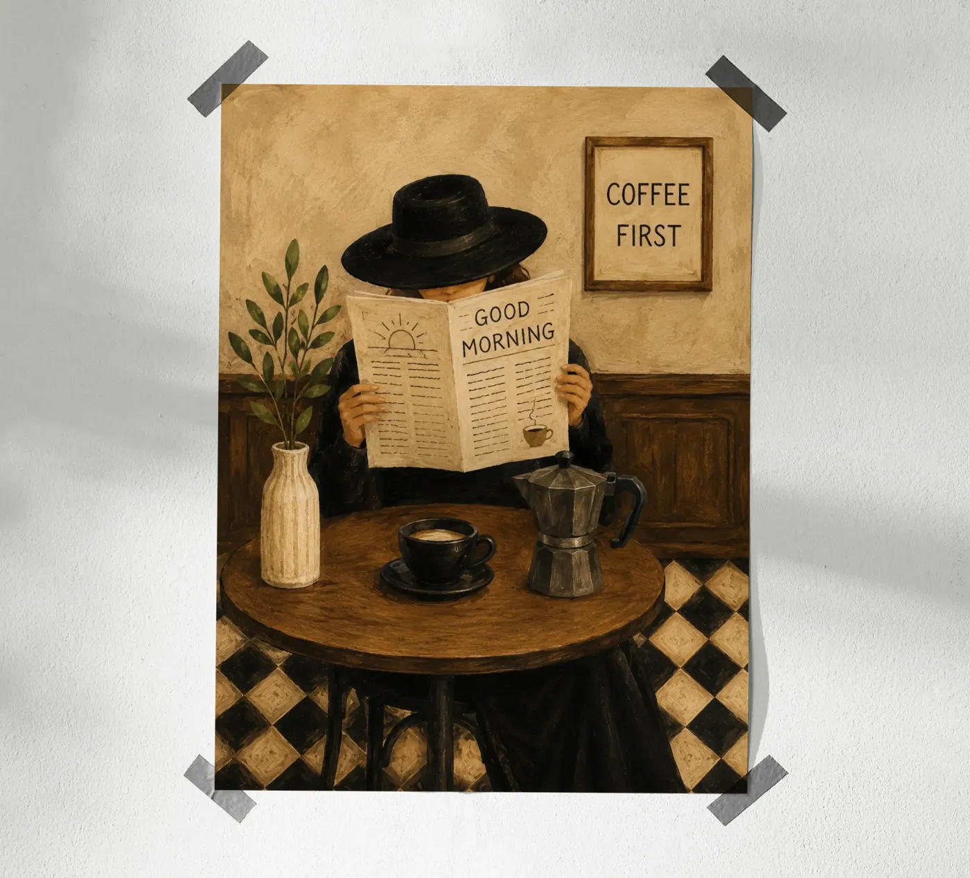 Coffee first poster by Studio Mello