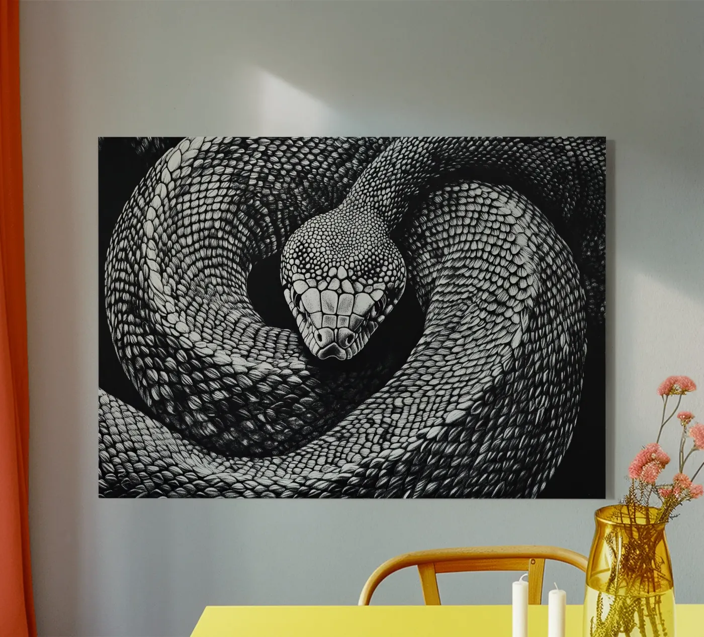 Snake acrylic glass by Nikis Art Studio