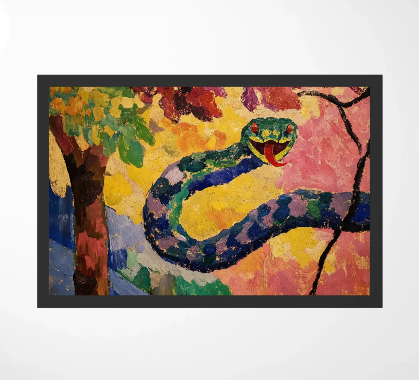 Schlange Fußmatte von Nikis Art Studio