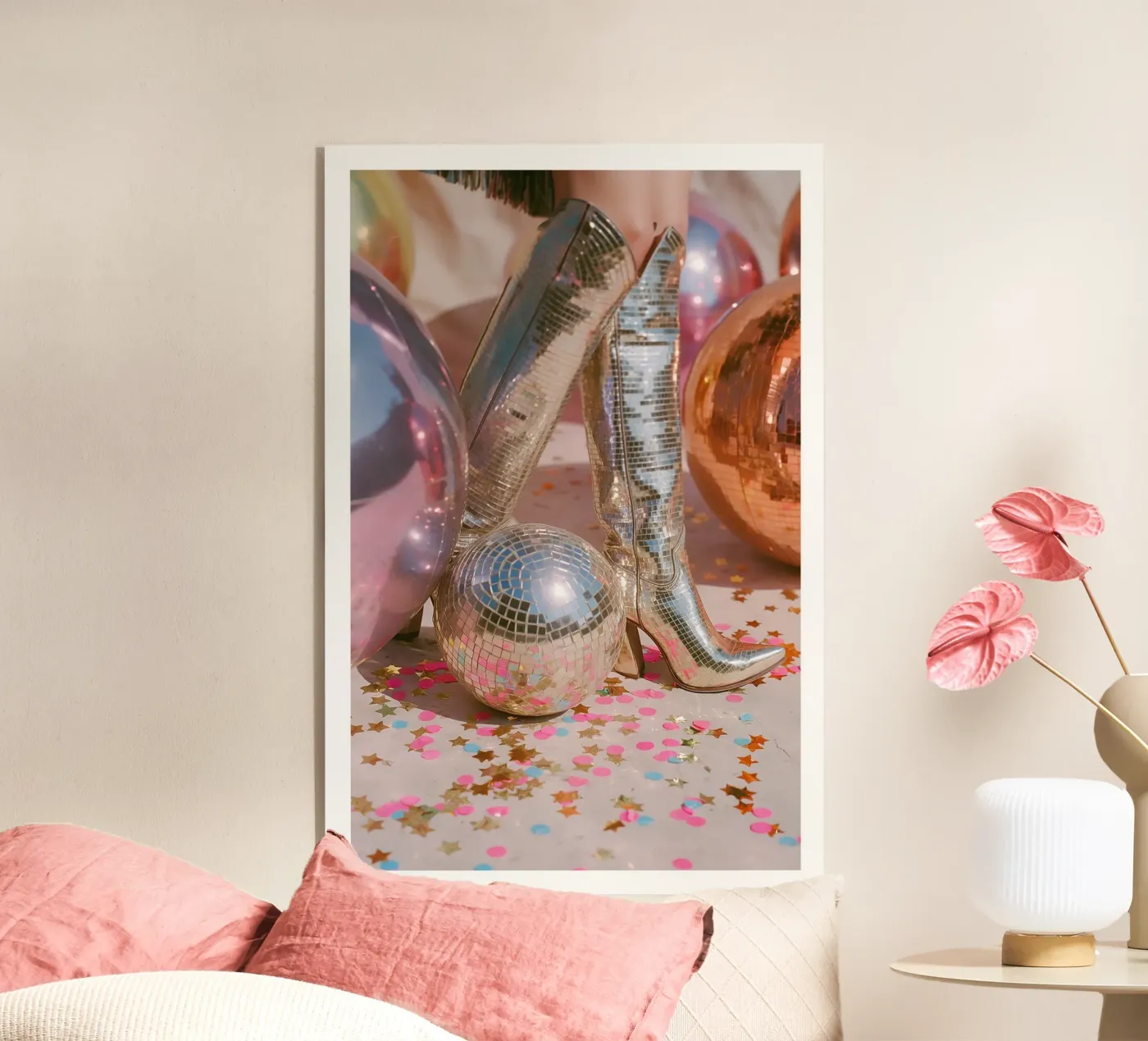 Disco Boots Acryl-Glas von Malou-Studio