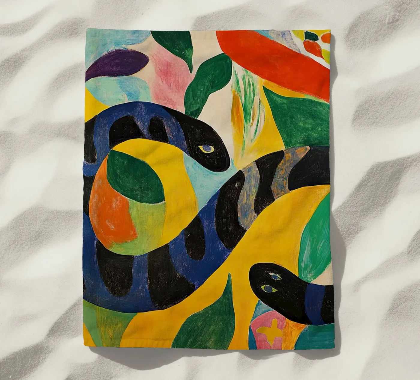 Snake Strandtuch von Nikis Art Studio