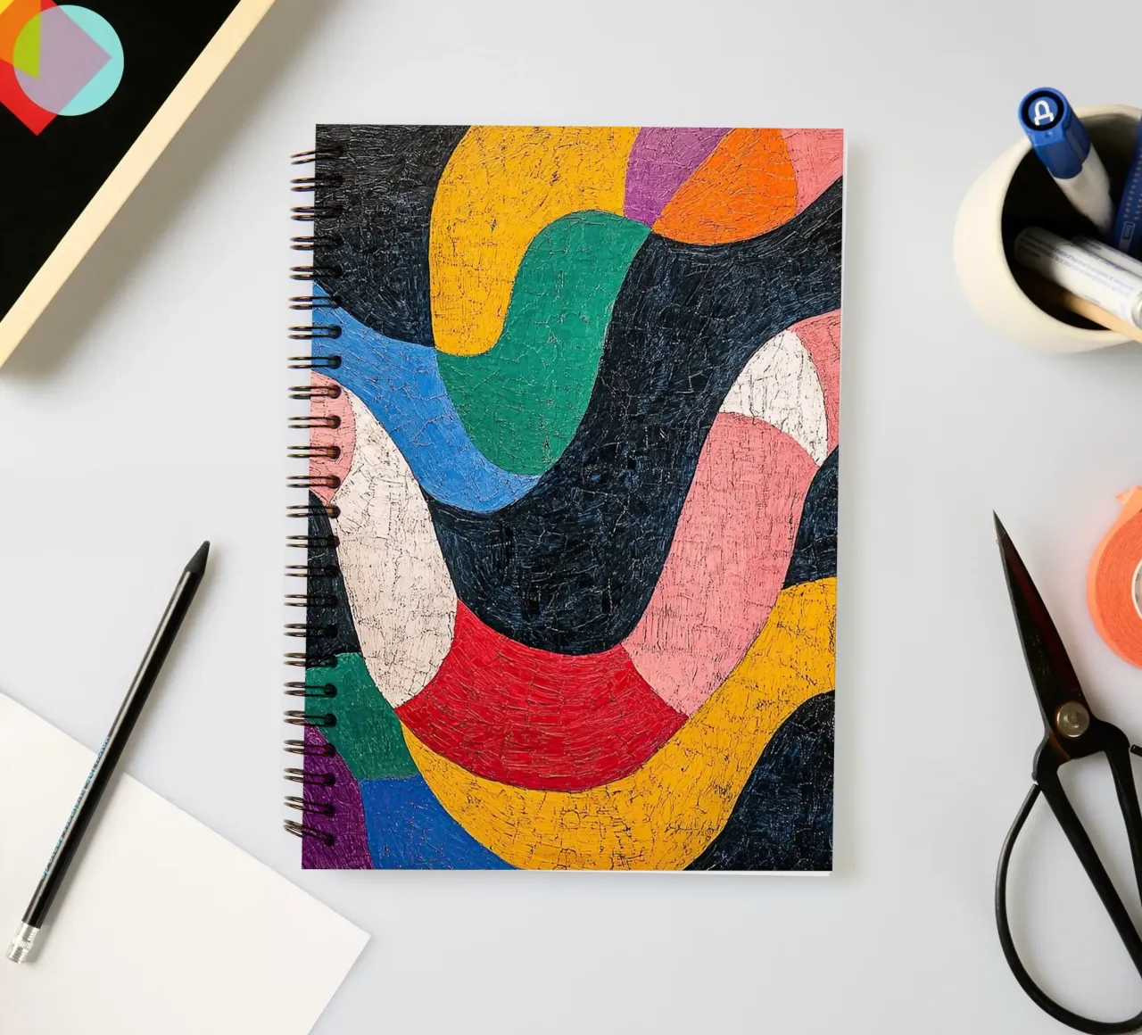 Olas de escamas: El cuerpo danzante cuaderno de espiral de Nikis Art Studio