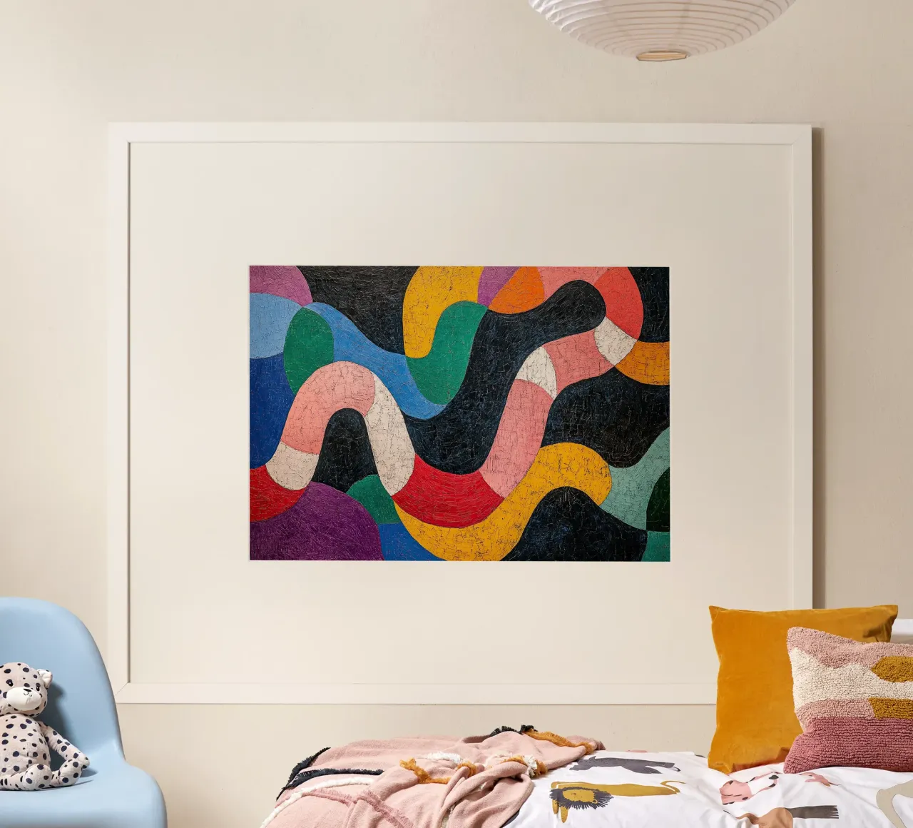 Onde di scale: Il corpo danzante poster con telaio in plastica da Nikis Art Studio
