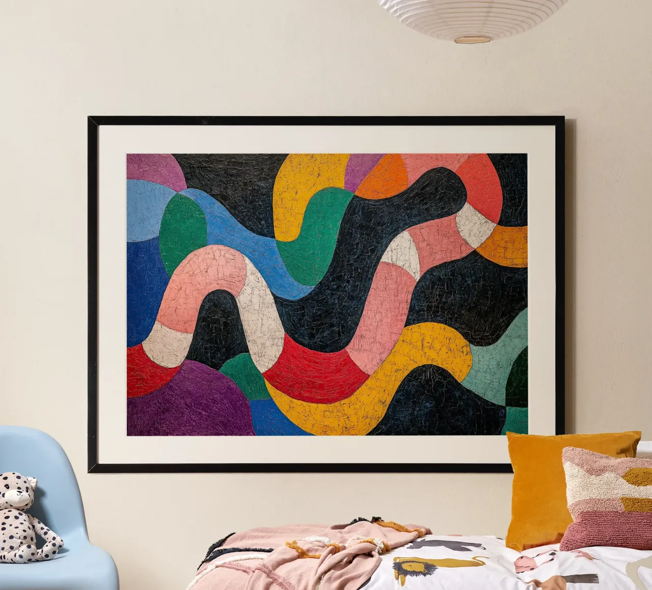 Onde di scale: Il corpo danzante poster con telaio in plastica da Nikis Art Studio