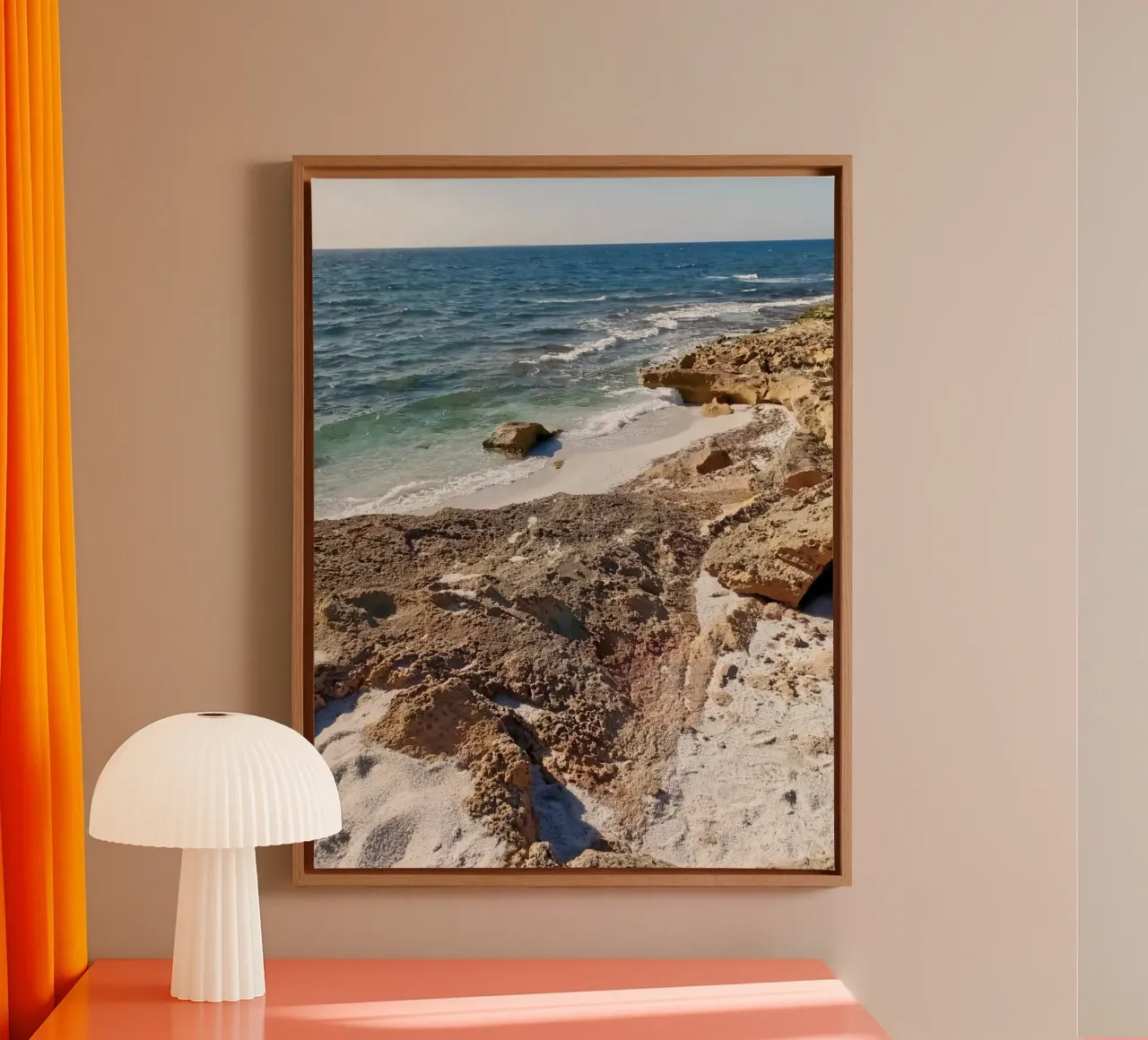 Is Arutas Sardinië Strand canvas met Baklijst van Kiroiharu