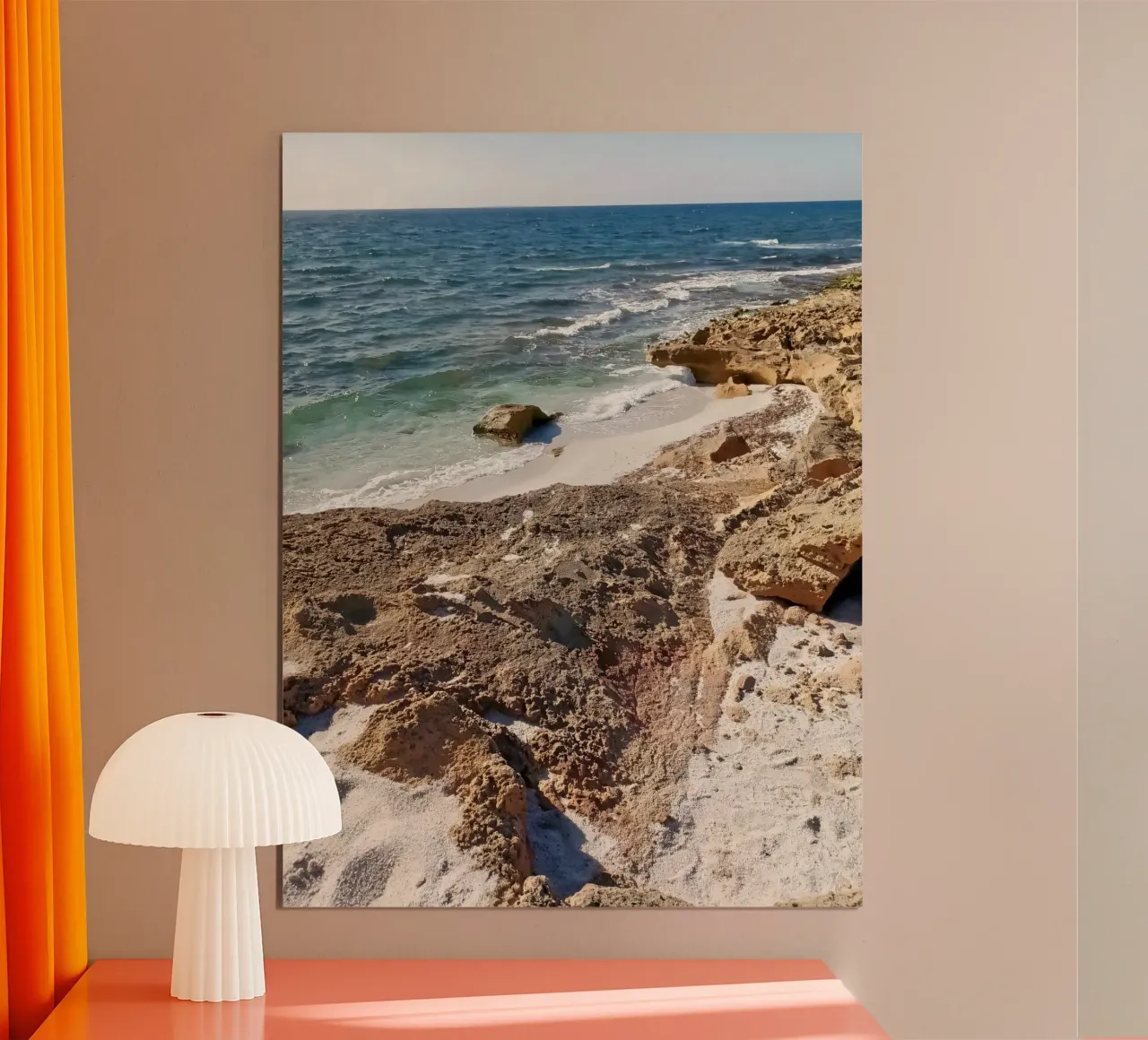 Spiaggia Arutas Sardegna poster con telaio in plastica da Kiroiharu