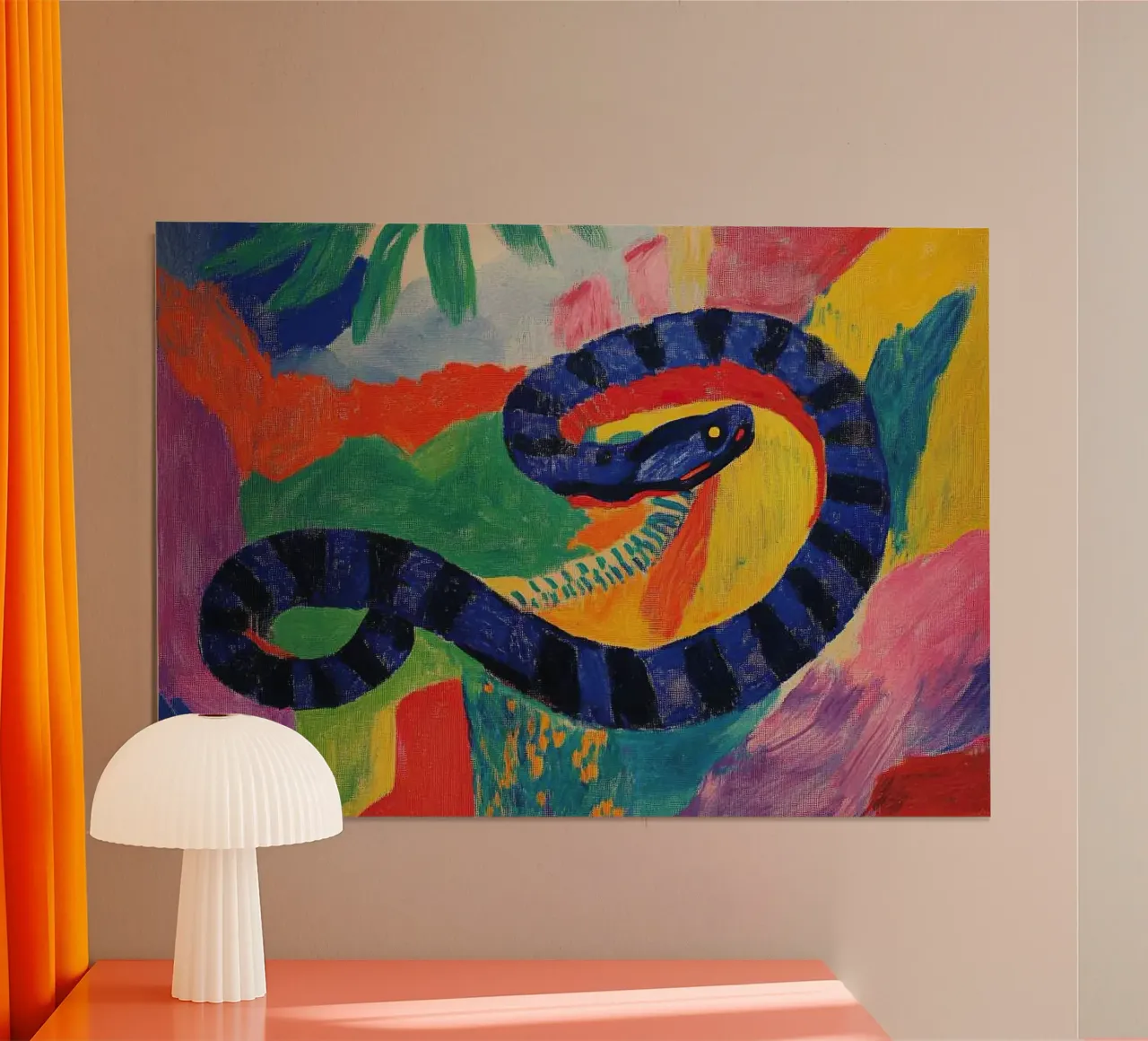 The snake witch: seduction and danger poster by Nikis Art Studio