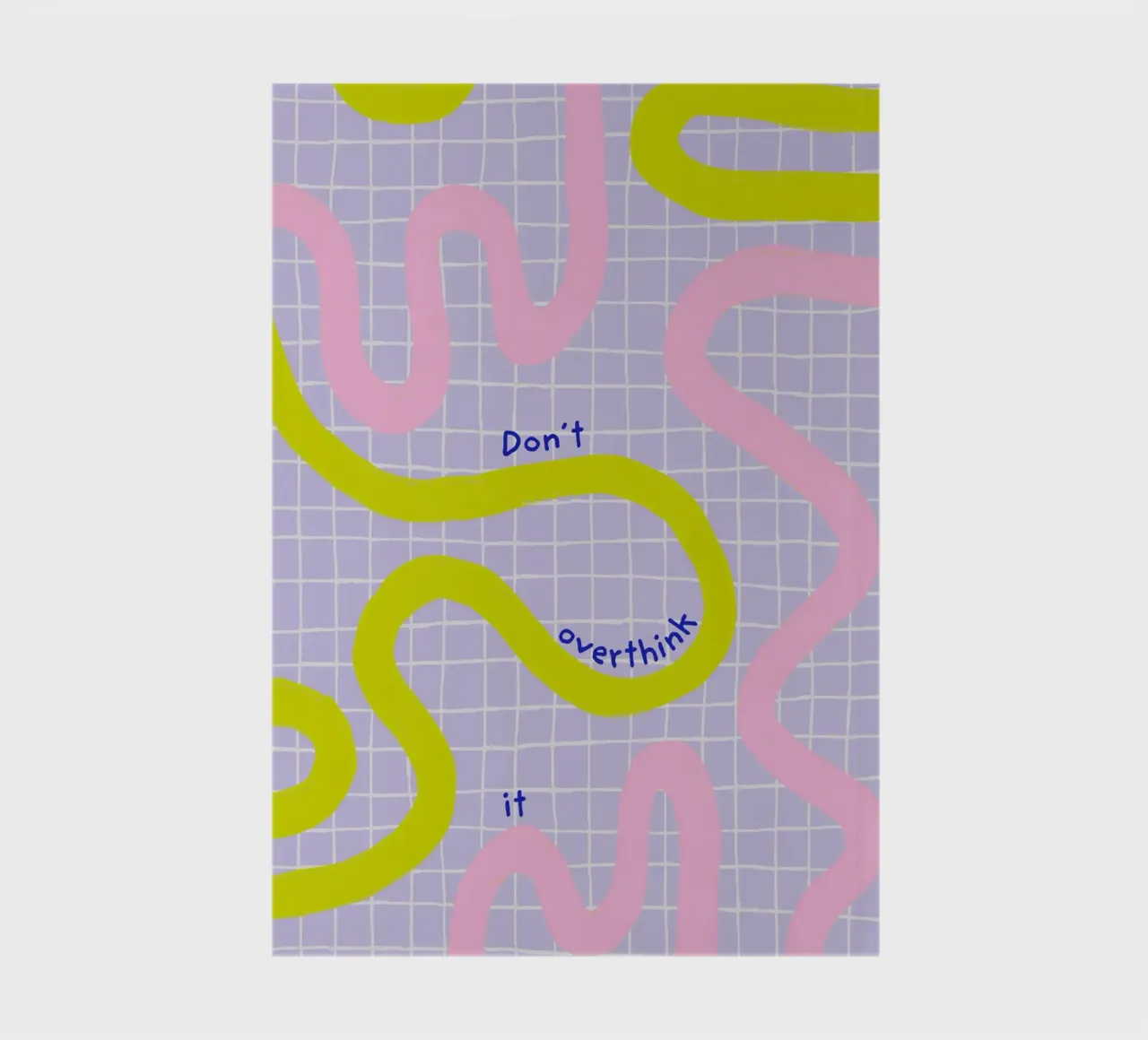 Don't overthink it - Lilac notebook by Malou-Studio