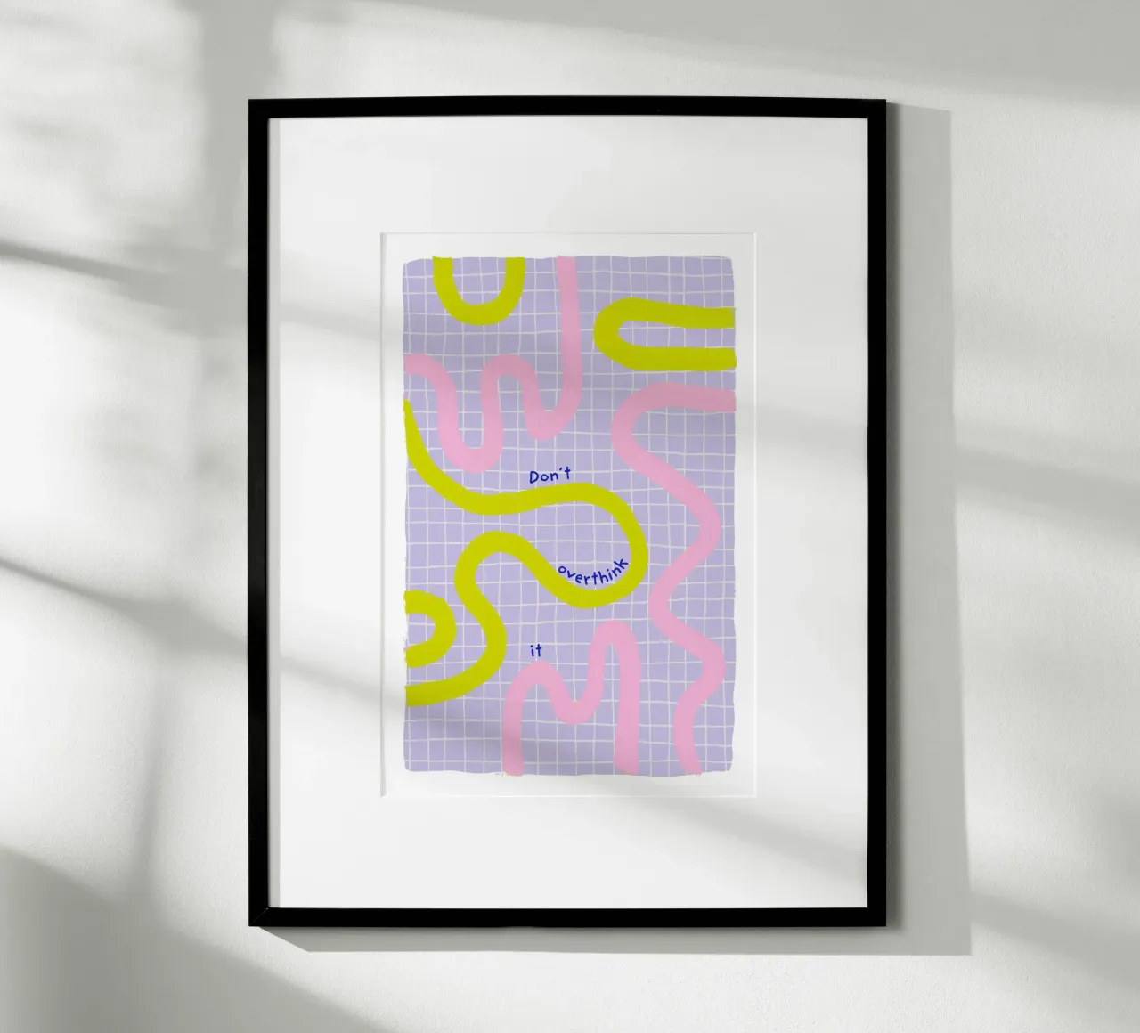 Nicht zu viel nachdenken - Flieder Poster von Malou-Studio