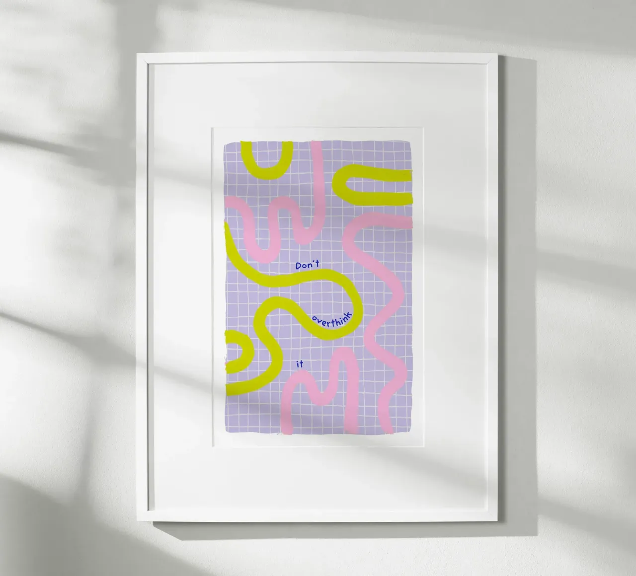 Nicht zu viel nachdenken - Flieder Poster von Malou-Studio