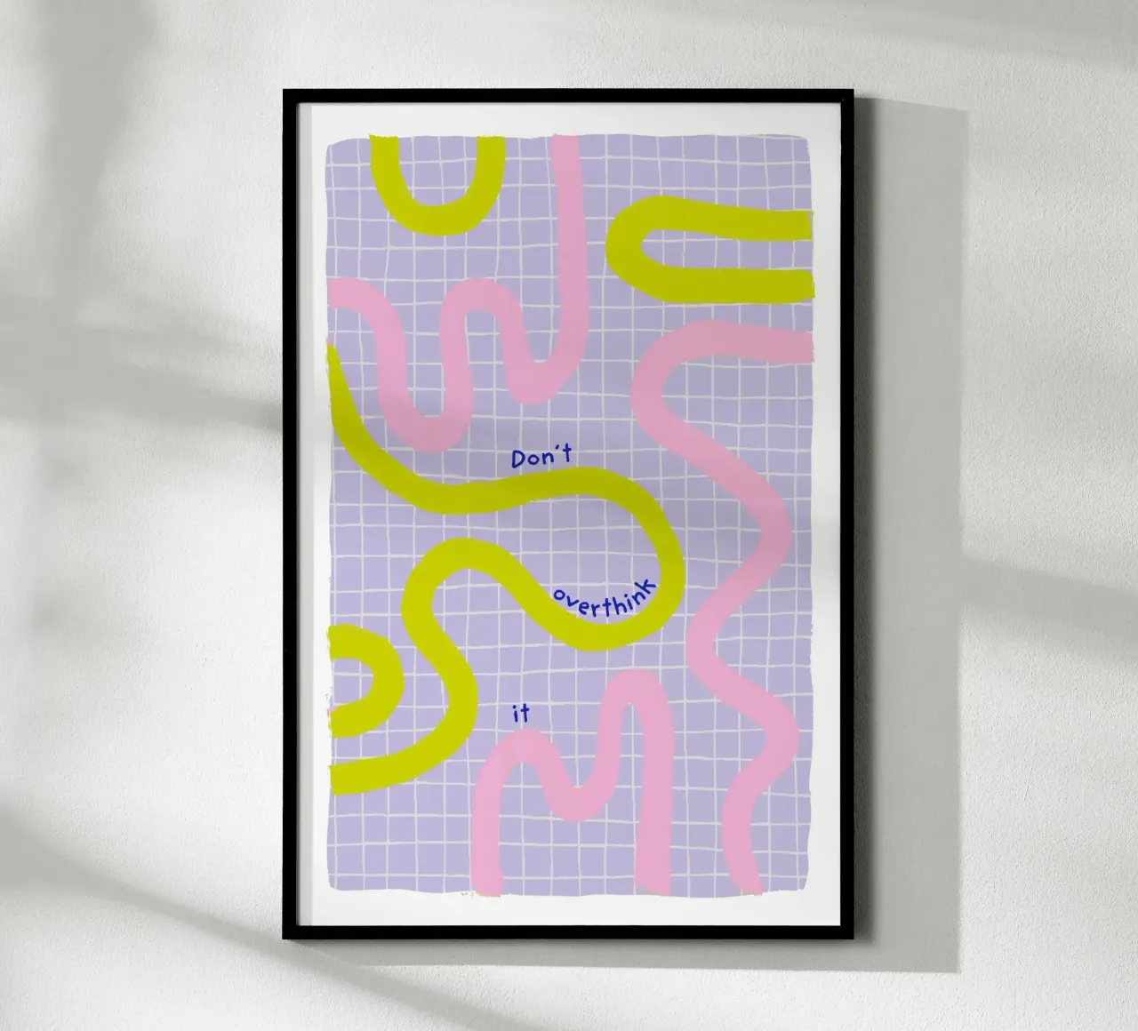 Nicht zu viel nachdenken - Flieder Poster von Malou-Studio