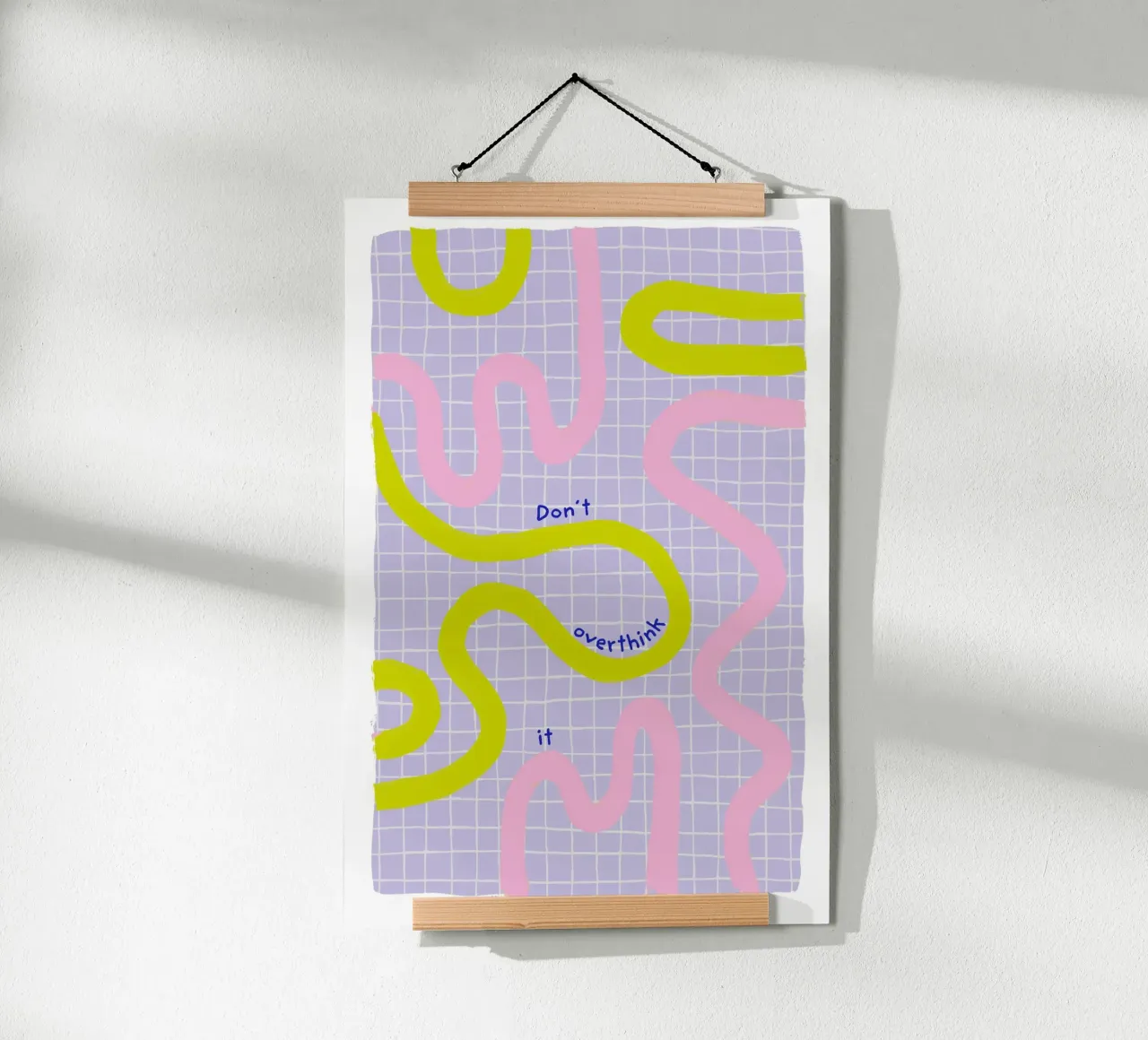 Nicht zu viel nachdenken - Flieder Poster von Malou-Studio