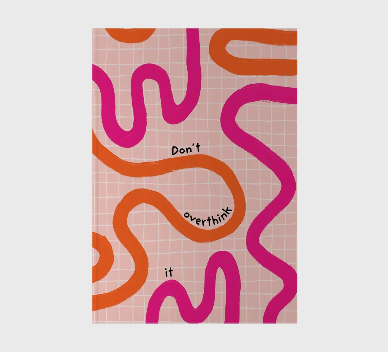 Ne pas trop réfléchir - Orange Rose carnet de notes de Malou-Studio