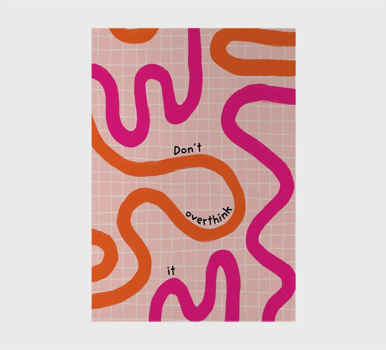 Ne pas trop réfléchir - Orange Rose carnet de notes de Malou-Studio