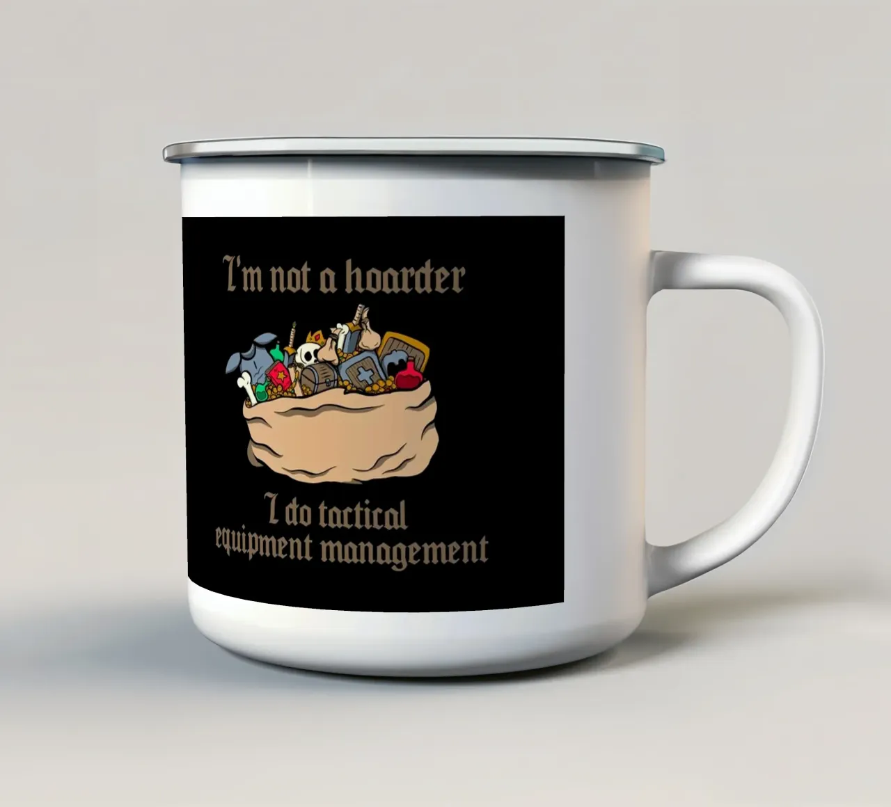 Gestione delle attrezzature tattiche tazza in smalto da Loobs