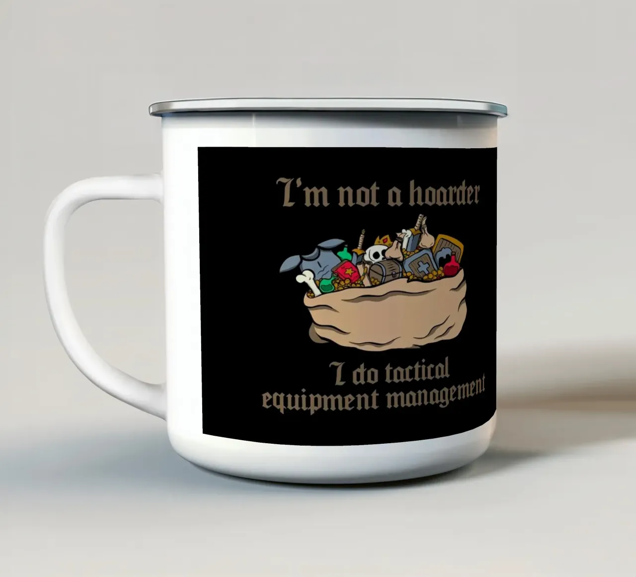 Gestione delle attrezzature tattiche tazza in smalto da Loobs