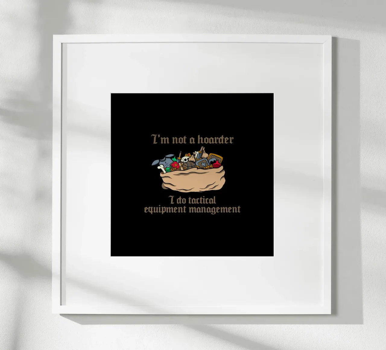 Gestione delle attrezzature tattiche poster con telaio in legno da Loobs