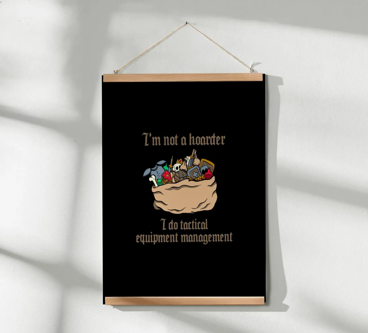 Gestione delle attrezzature tattiche poster con telaio in legno da Loobs