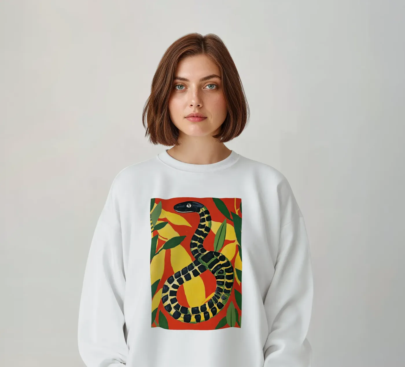 Snake sweatshirt by Nikis Art Studio