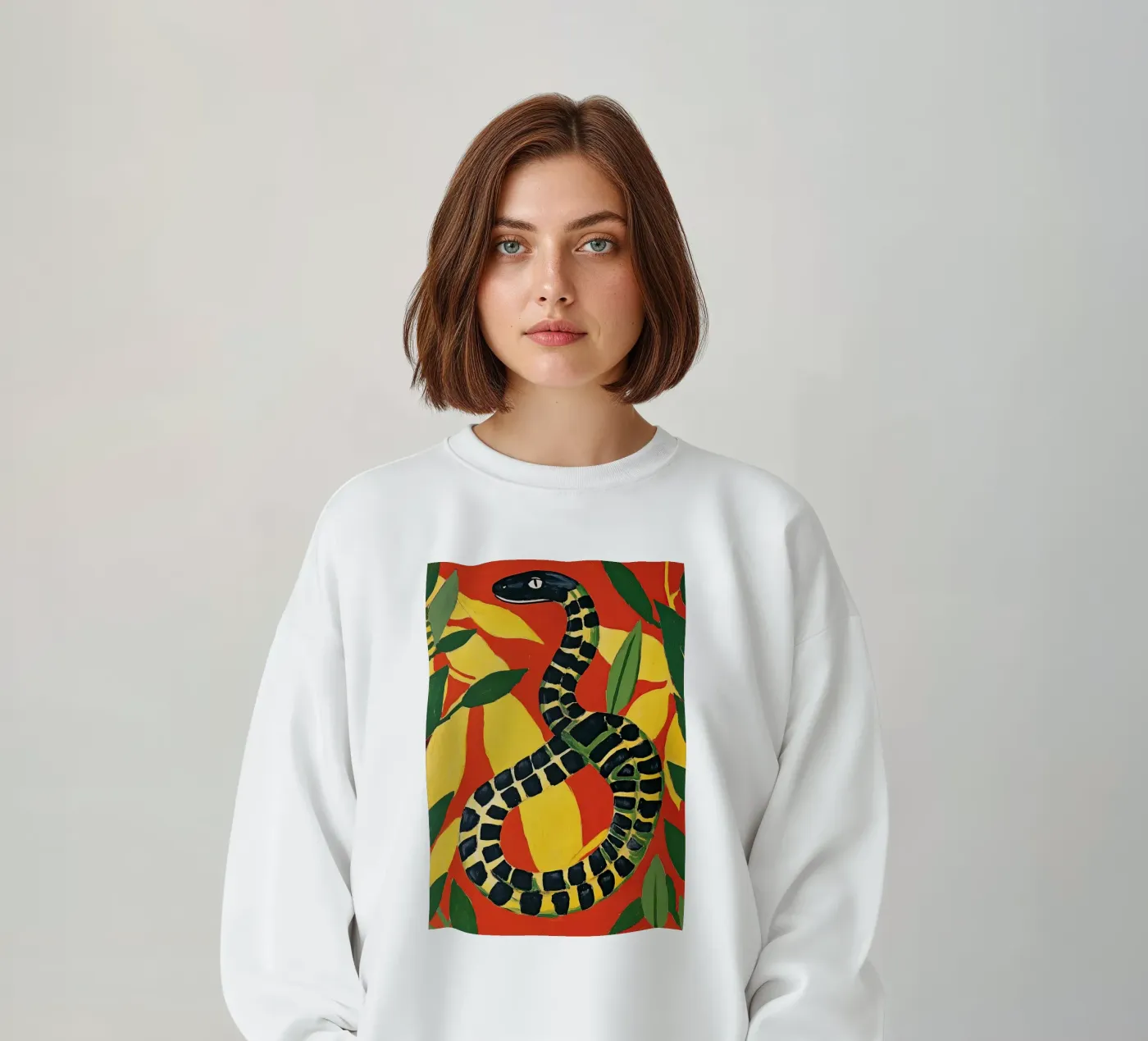 Snake sweatshirt by Nikis Art Studio